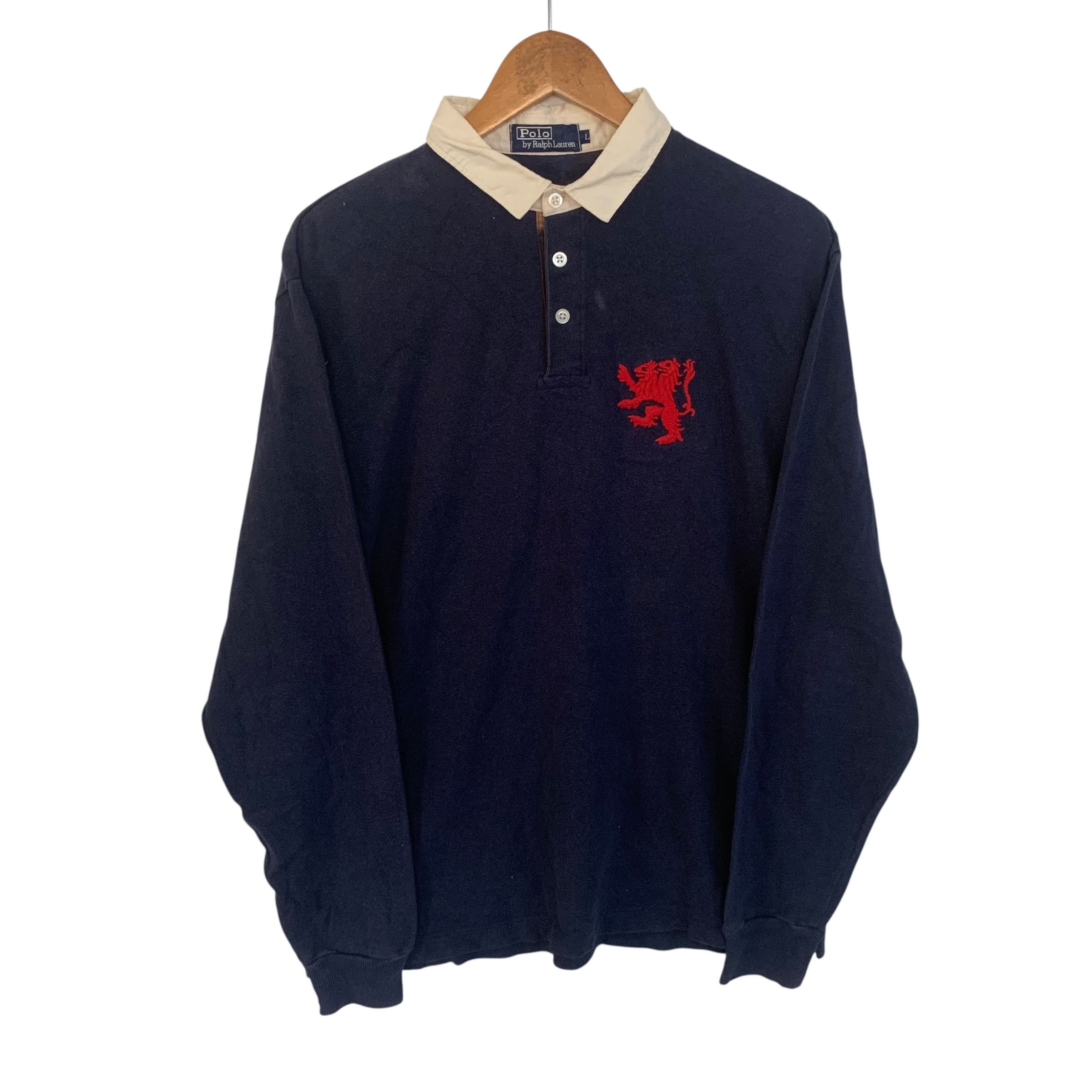 Polo Ralph Lauren Vintage Ralph Lauren Long Sleeve Navy Button Up Colar Shirt Size US M / EU 48-50 / 2 - 1 Thumbnail