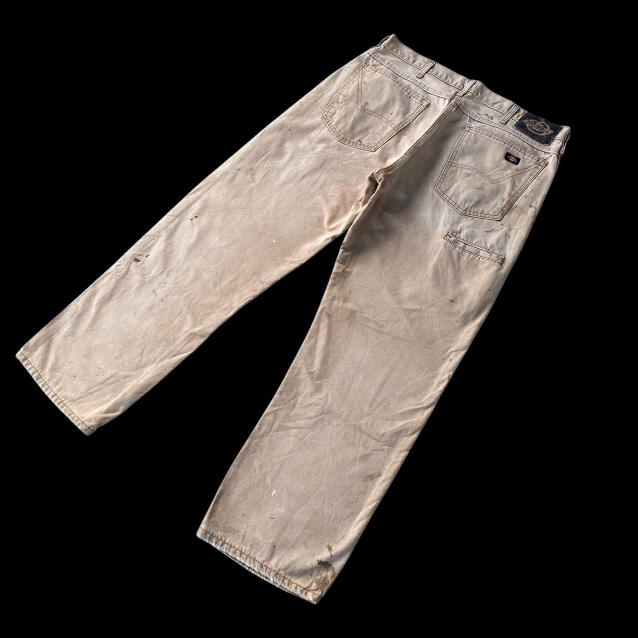 Dickies VINTAGE DICKIES DOUBLE KNEE DISTRESSED DENIM SPLATTER PAINT Size US 35 - 12 Thumbnail