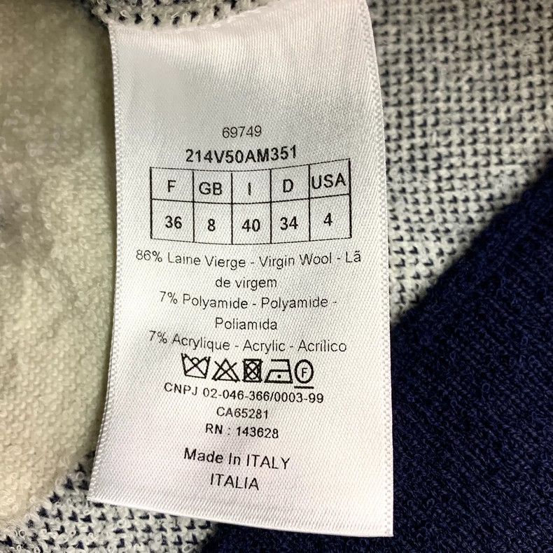 Dior Dior Color-blocked logo letter inlaid wool zipper long-sle Size XS / US 0-2 / IT 36-38 - 7 Thumbnail