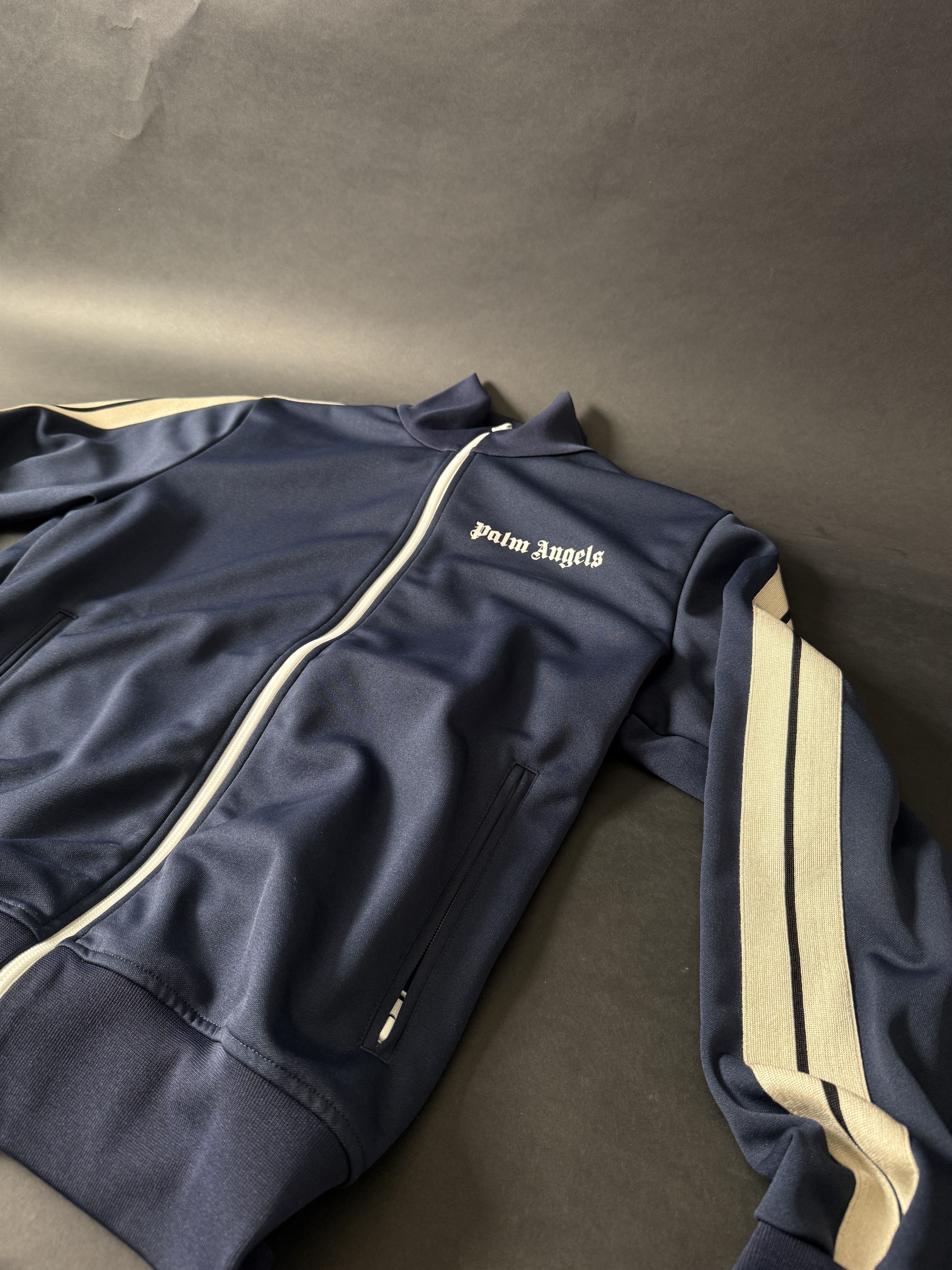 Palm Angels Track Jacket Navy Blue Size L Size US L / EU 52-54 / 3 - 3 Thumbnail