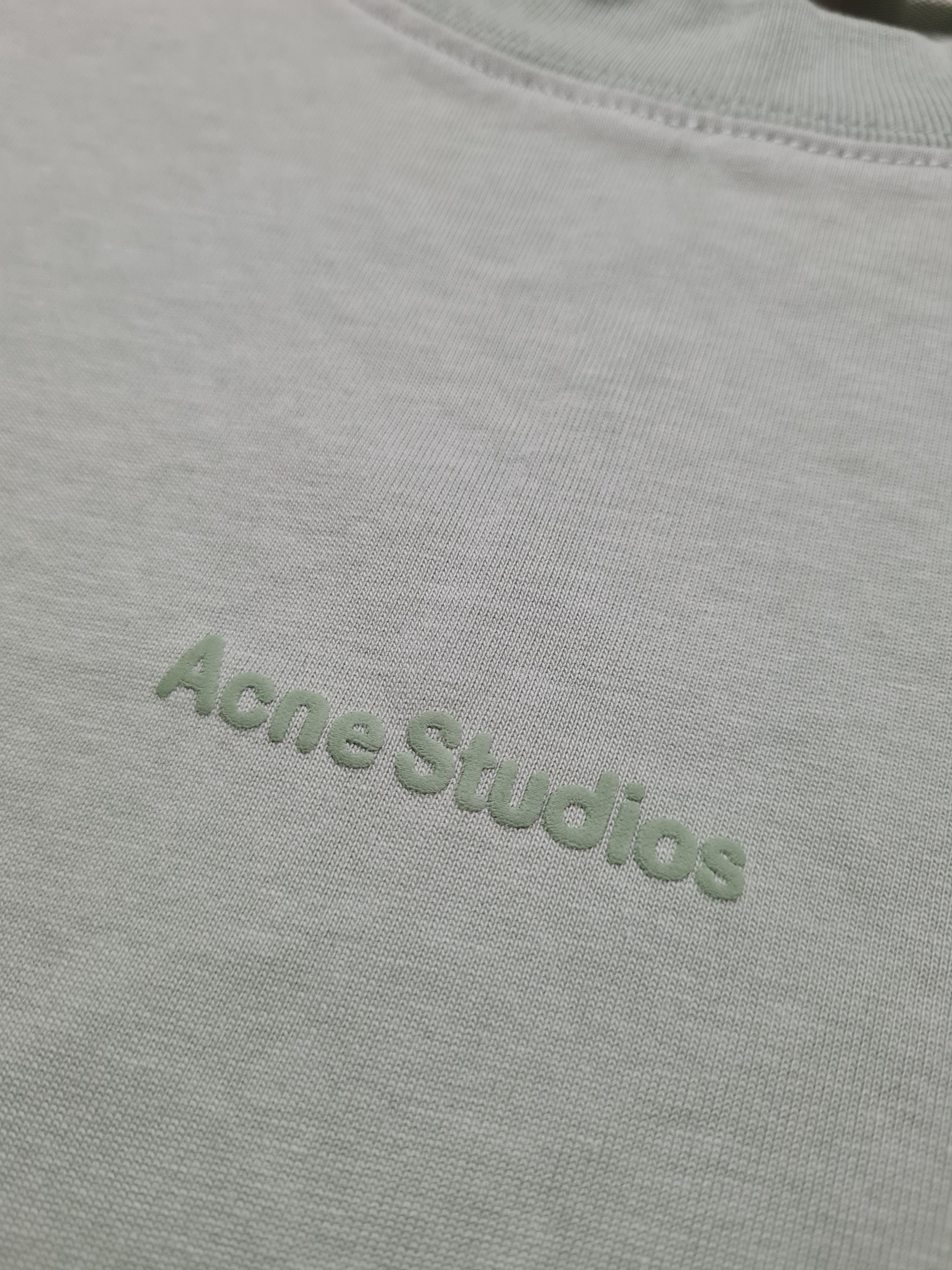 Acne Studios Acne Studios Logo T-shirt Oversized Jersey Green Size S Size S / US 4 / IT 40 - 4 Thumbnail