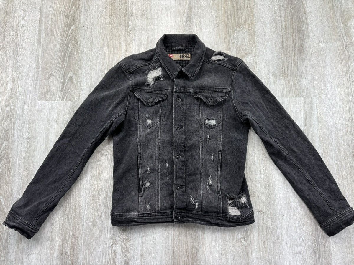 Diesel Womens denim jacket Diesel Size S/M Color Gray Size M / US 6-8 / IT 42-44 - 2 Thumbnail