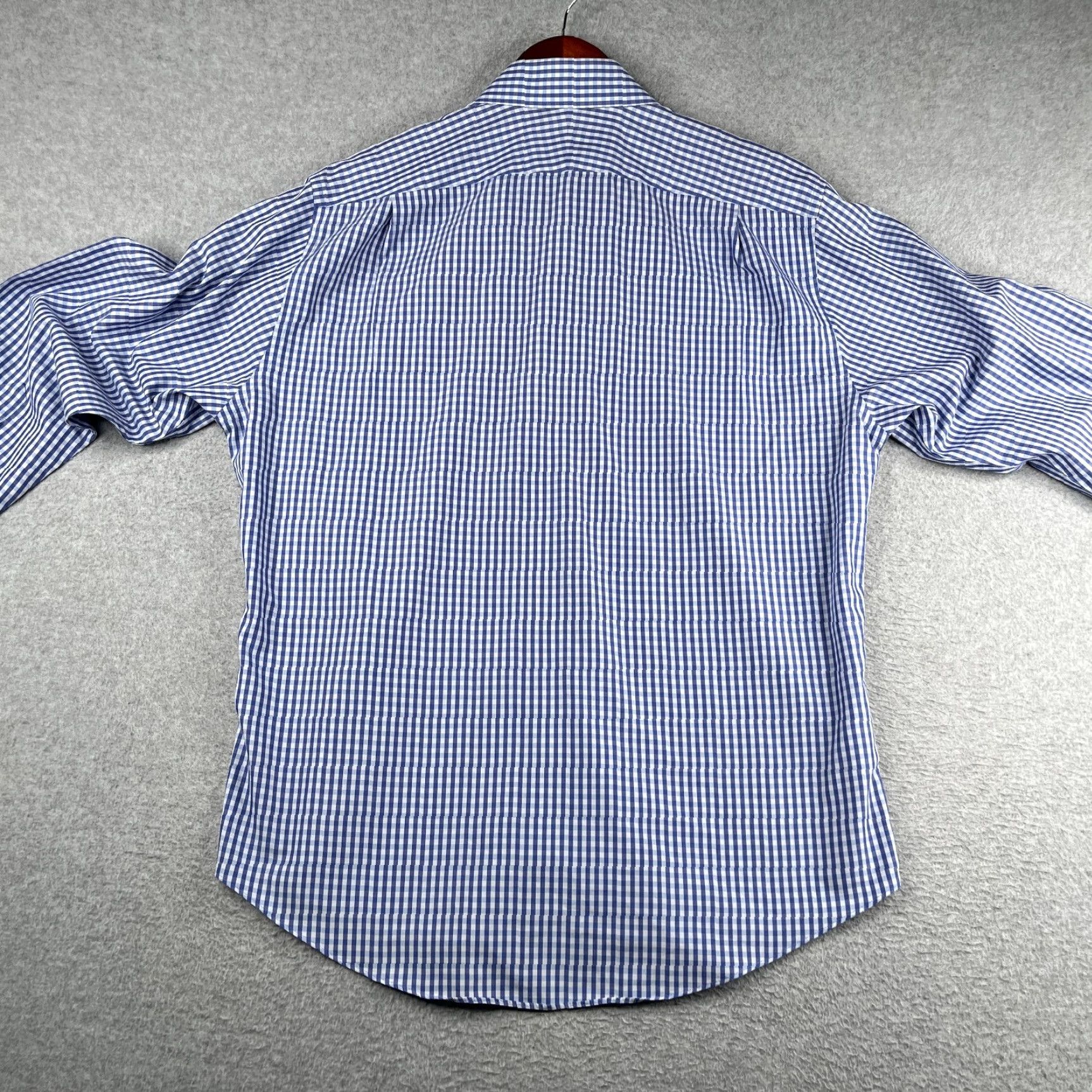 Nordstrom Nordstrom Mens Shop Shirt Large Wrinkle Free Casual Button Up Long Sleeve Plaid Blue Cotton Woven Button-Down Pocketed Classic Regular L Mens Shirt Size US L / EU 52-54 / 3 - 7 Thumbnail