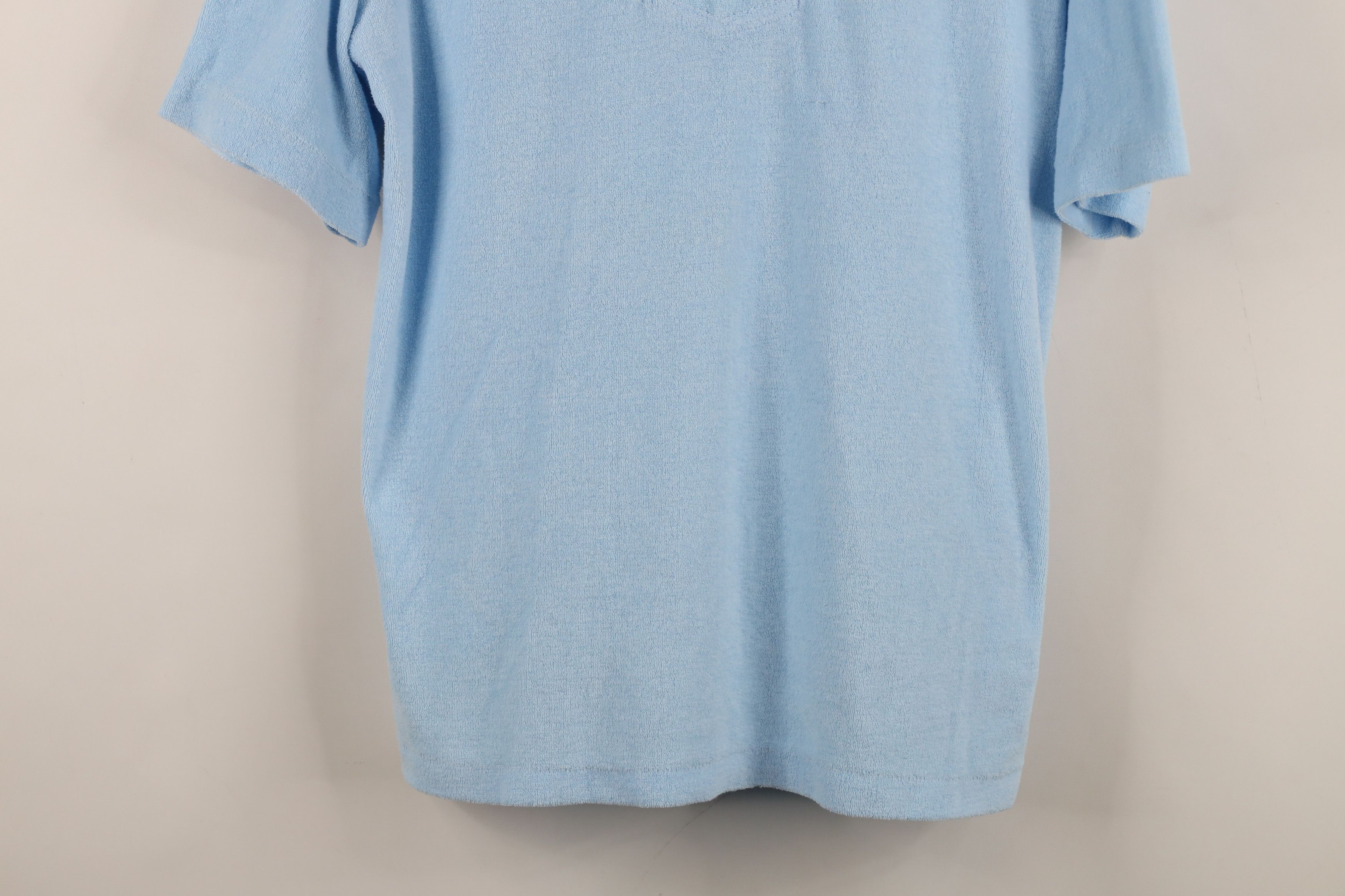 Vintage Vintage 70s Streetwear Terry Cloth Collared Polo Shirt Blue Size US L / EU 52-54 / 3 - 3 Thumbnail