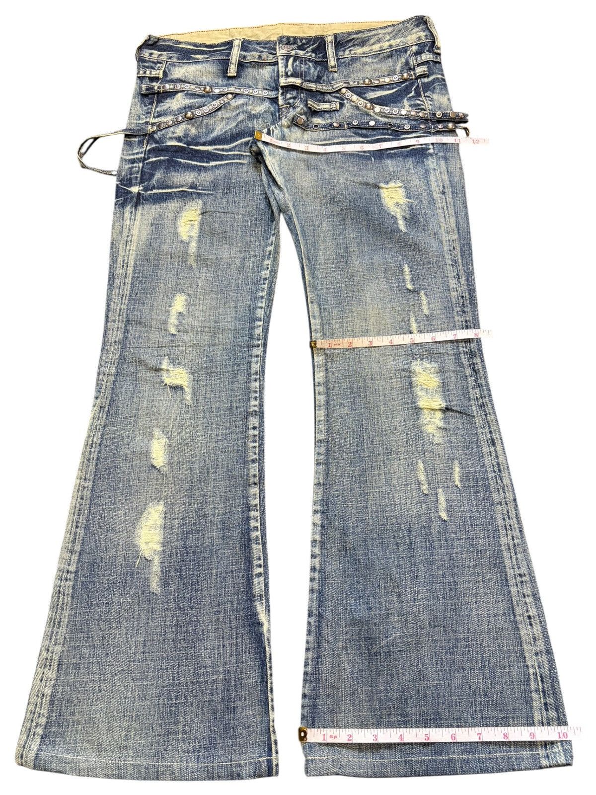 Tornado Mart Vintage Tornado Mart Distress Low Rise Flare Jeans Size 34" / US 12 / IT 48 - 8 Thumbnail