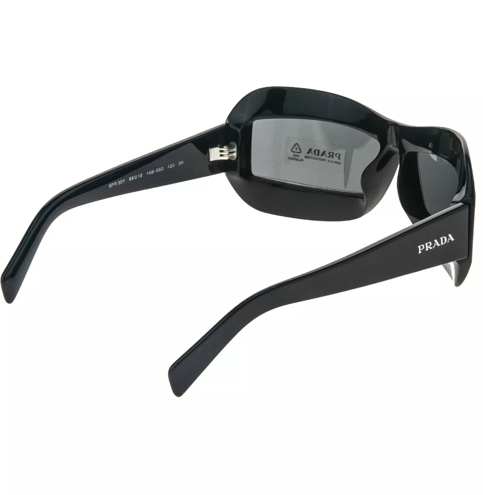 Prada PRADA Futuristic Black Wrap PR30YS 30Y Fashion Sunglasses Size ONE SIZE - 6 Thumbnail