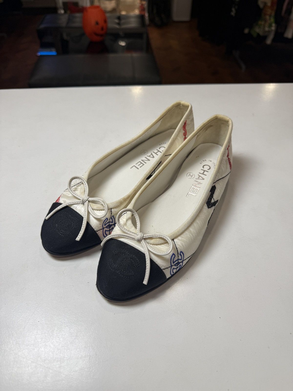 Chanel Two-toned Nylon Ballet Flats Size US 4.5 / IT 34.5 - 1 Thumbnail