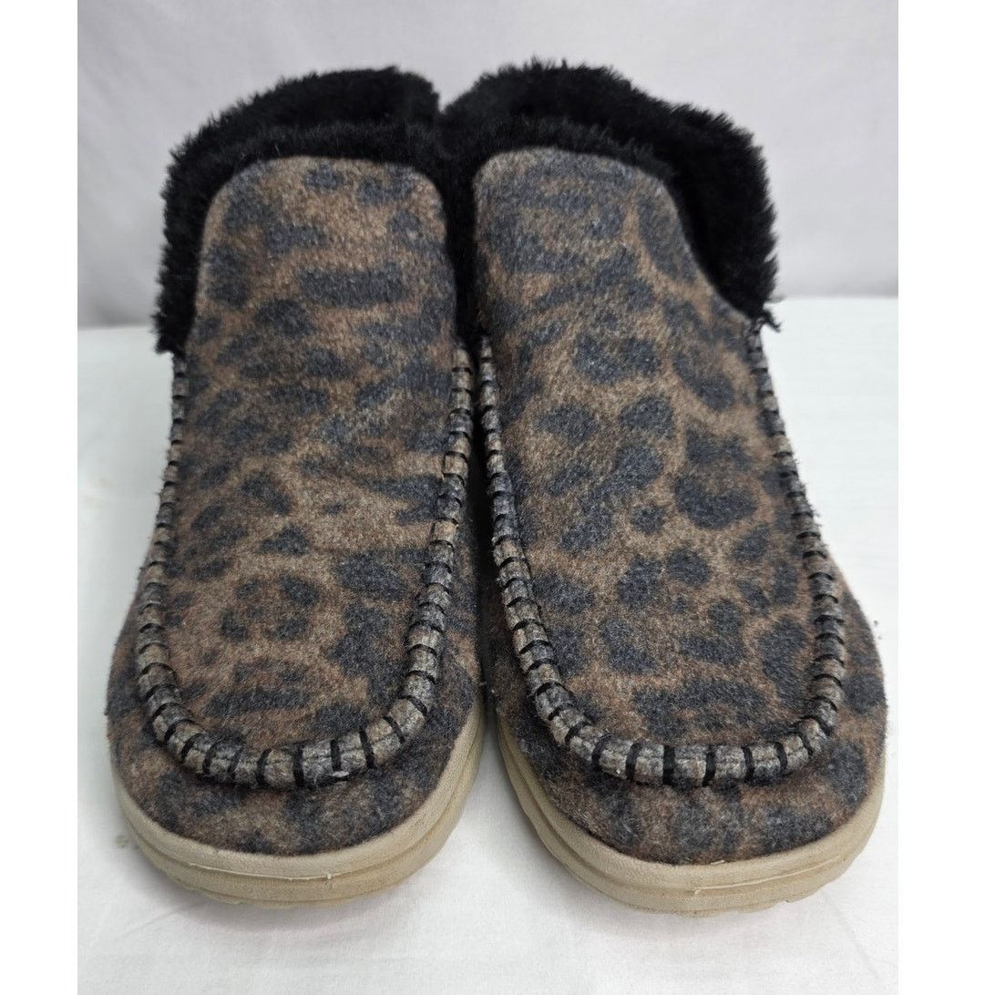 Other HEY DUDE Denny brown Leopard Fuzzy Lined Ankle Bootie Size US 10 / IT 40 - 2 Thumbnail
