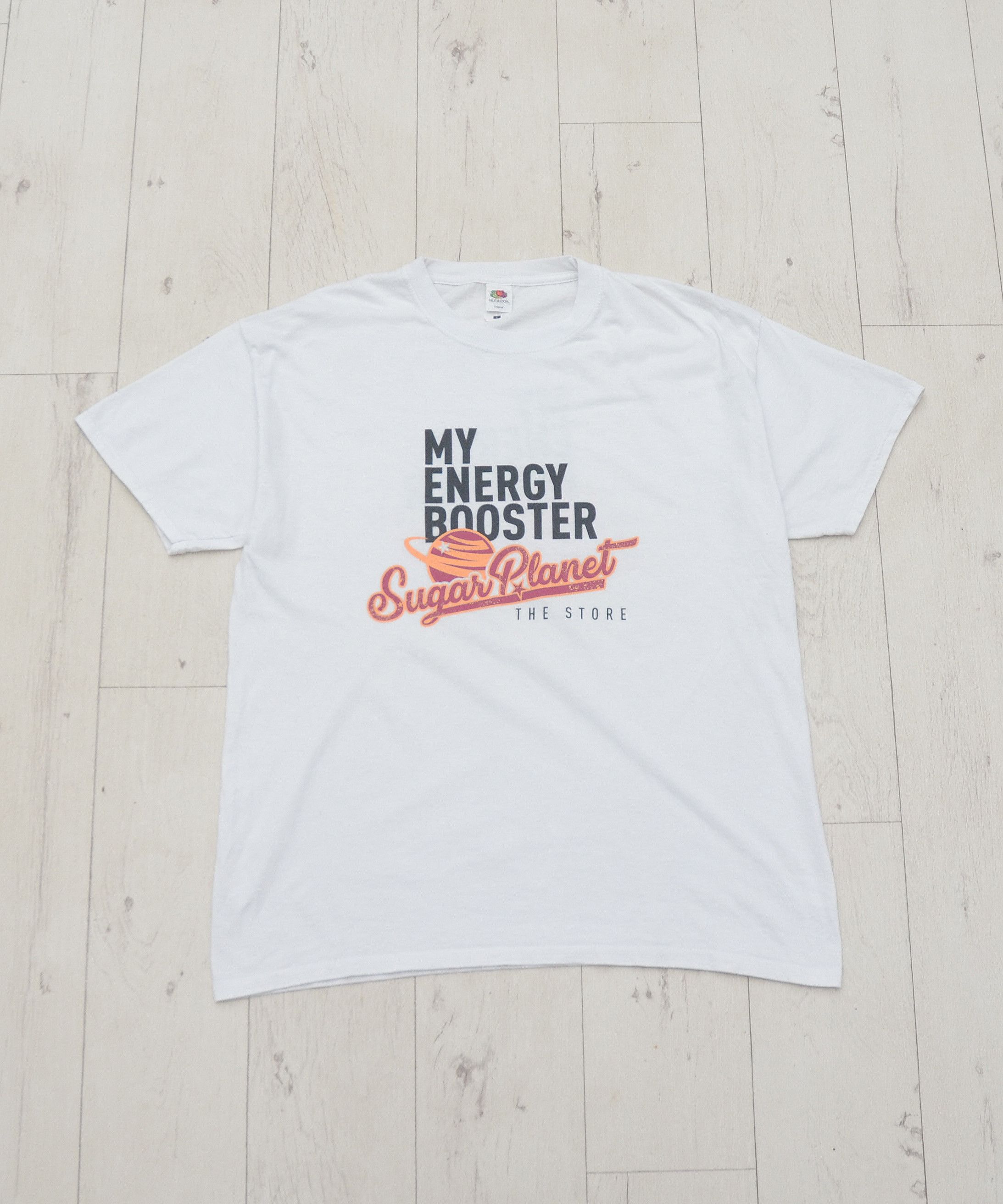 Vintage MY ENERGY BOOSTER Sugar Planet THE STORE Funny Tee Size US L / EU 52-54 / 3 - 1 Thumbnail