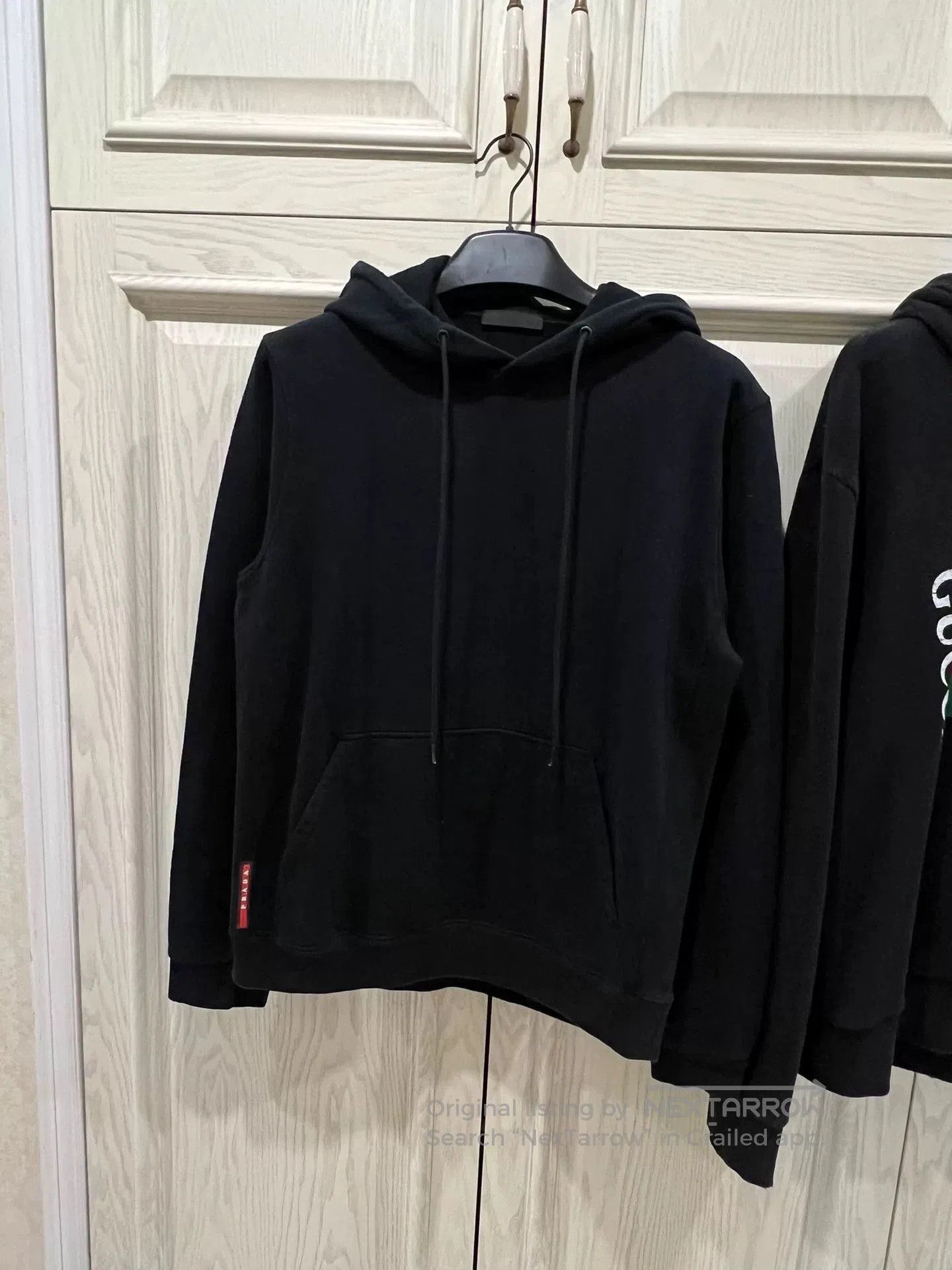 Prada prada black logo hooded sweatshirt size M. Size M / US 6-8 / IT 42-44 - 1 Thumbnail