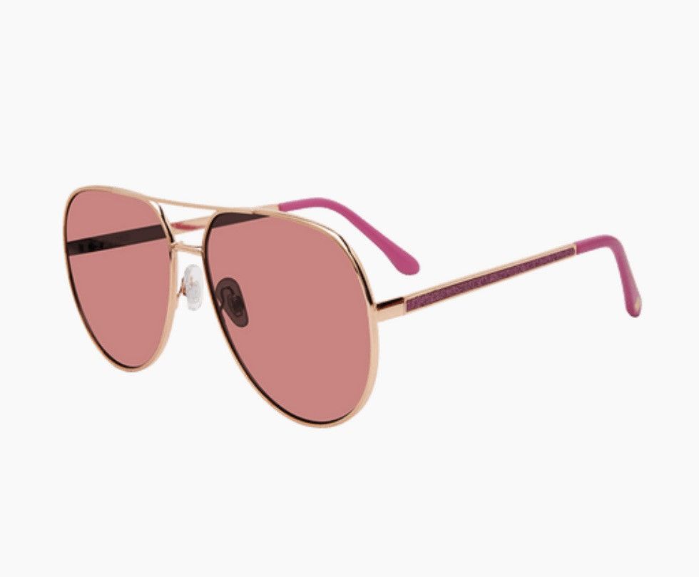 Steve Madden Steve Madden Aviator Pink & Gold Frame Sunglasses Size ONE SIZE - 1 Thumbnail