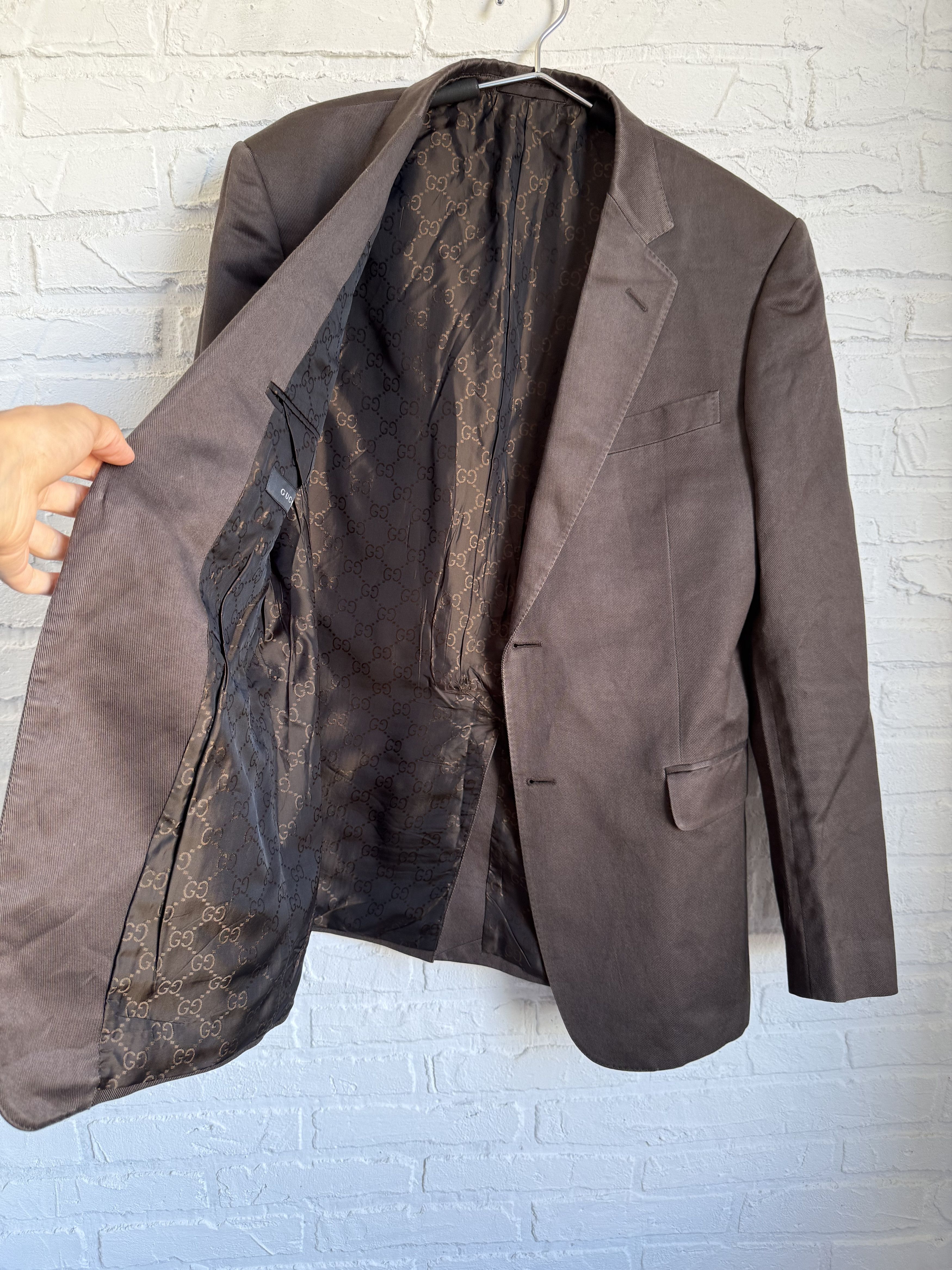 Gucci Gucci x Tom Ford GG monogram inside blazer Size 52R - 3 Thumbnail