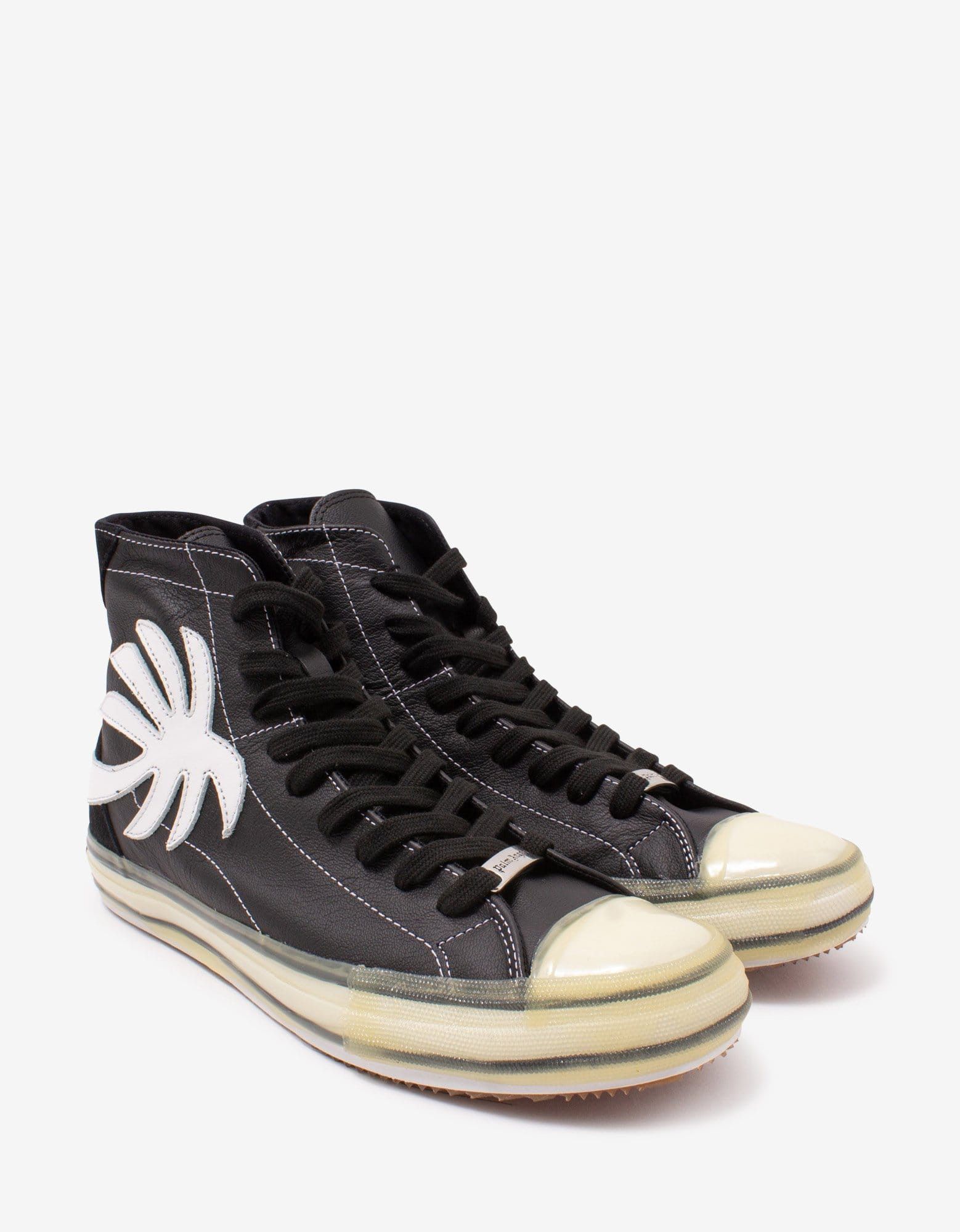 Palm Angels Palm Angels Black Palm Tree High Top Trainers Size US 9 / EU 42 - 1 Thumbnail