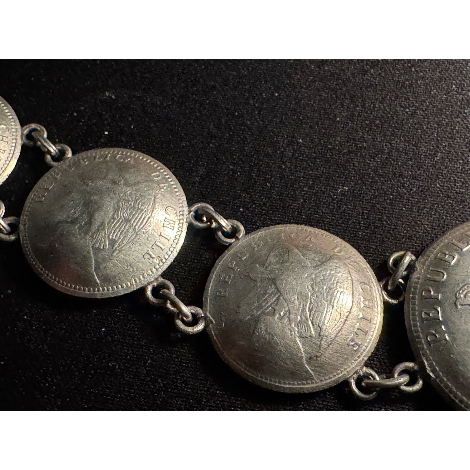 Other Chile 1930's Peso's 7.75in Bracelet Size ONE SIZE - 4 Thumbnail