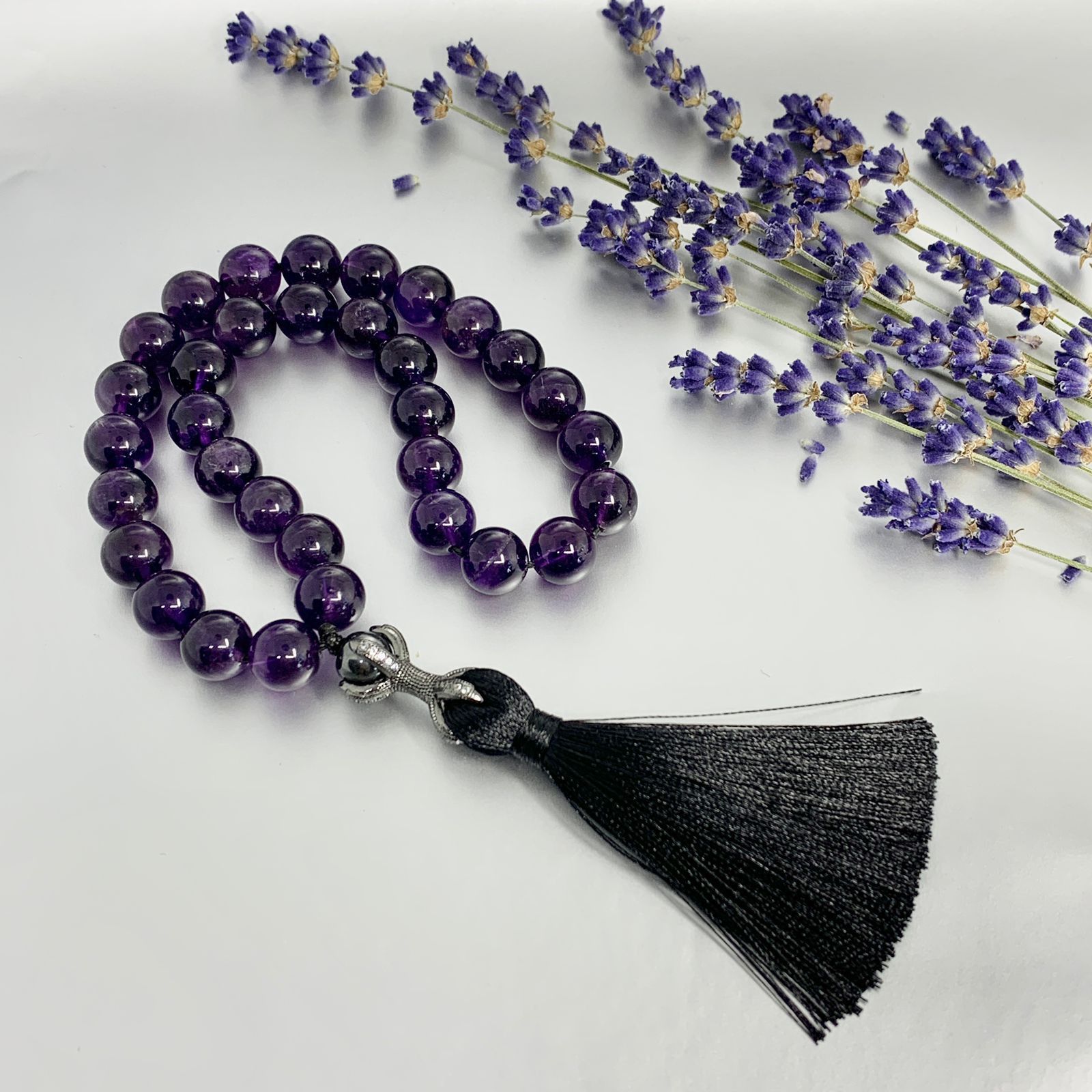 Other New,Islamic Prayer 33 Beads,Natural Stone Amethyst Size ONE SIZE - 1 Thumbnail