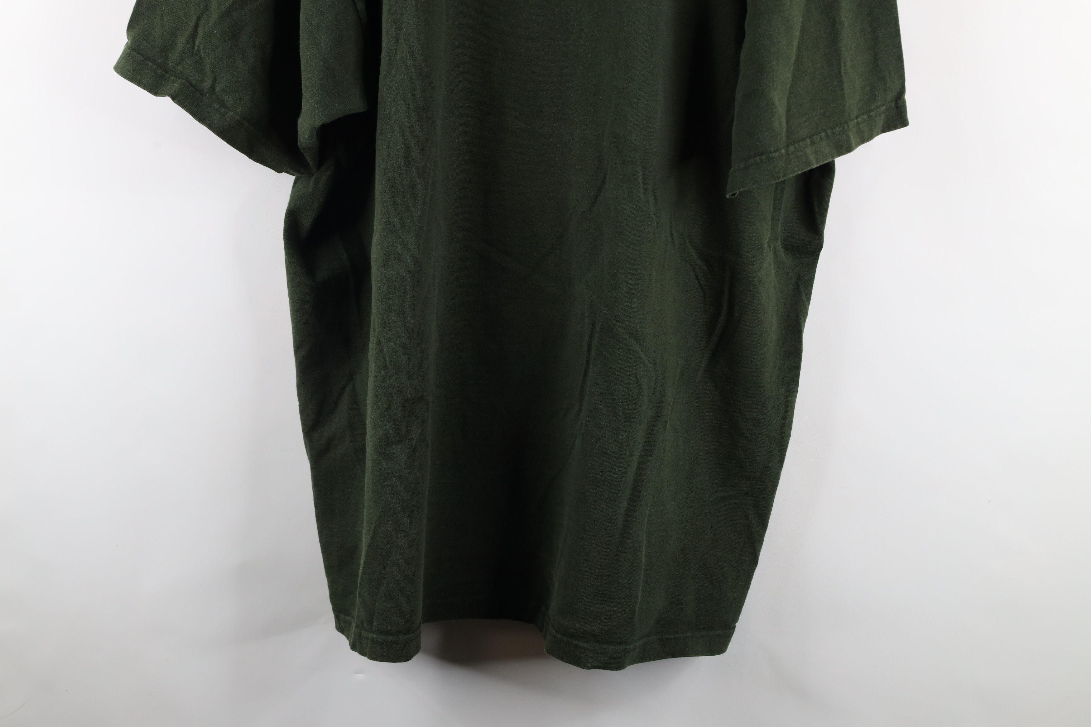 Vintage Vintage 90s Streetwear Heavyweight T-Shirt Green Cotton Size US XXL / EU 58 / 5 - 3 Thumbnail