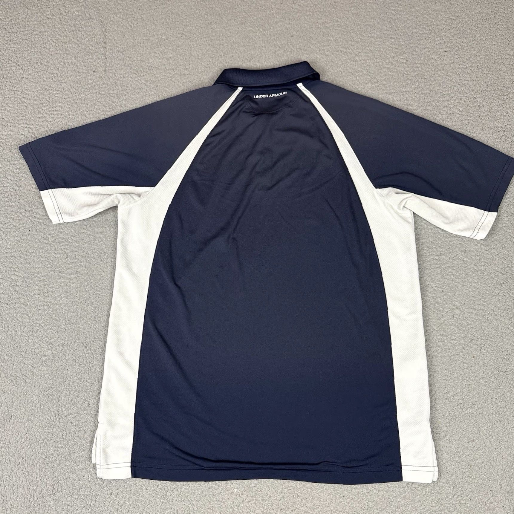 Under Armour VINTAGE Under Armour Polo Shirt Adult L Blue Heatgear Stretch Golf Relaxed Navy L Mens Size US L / EU 52-54 / 3 - 5 Thumbnail