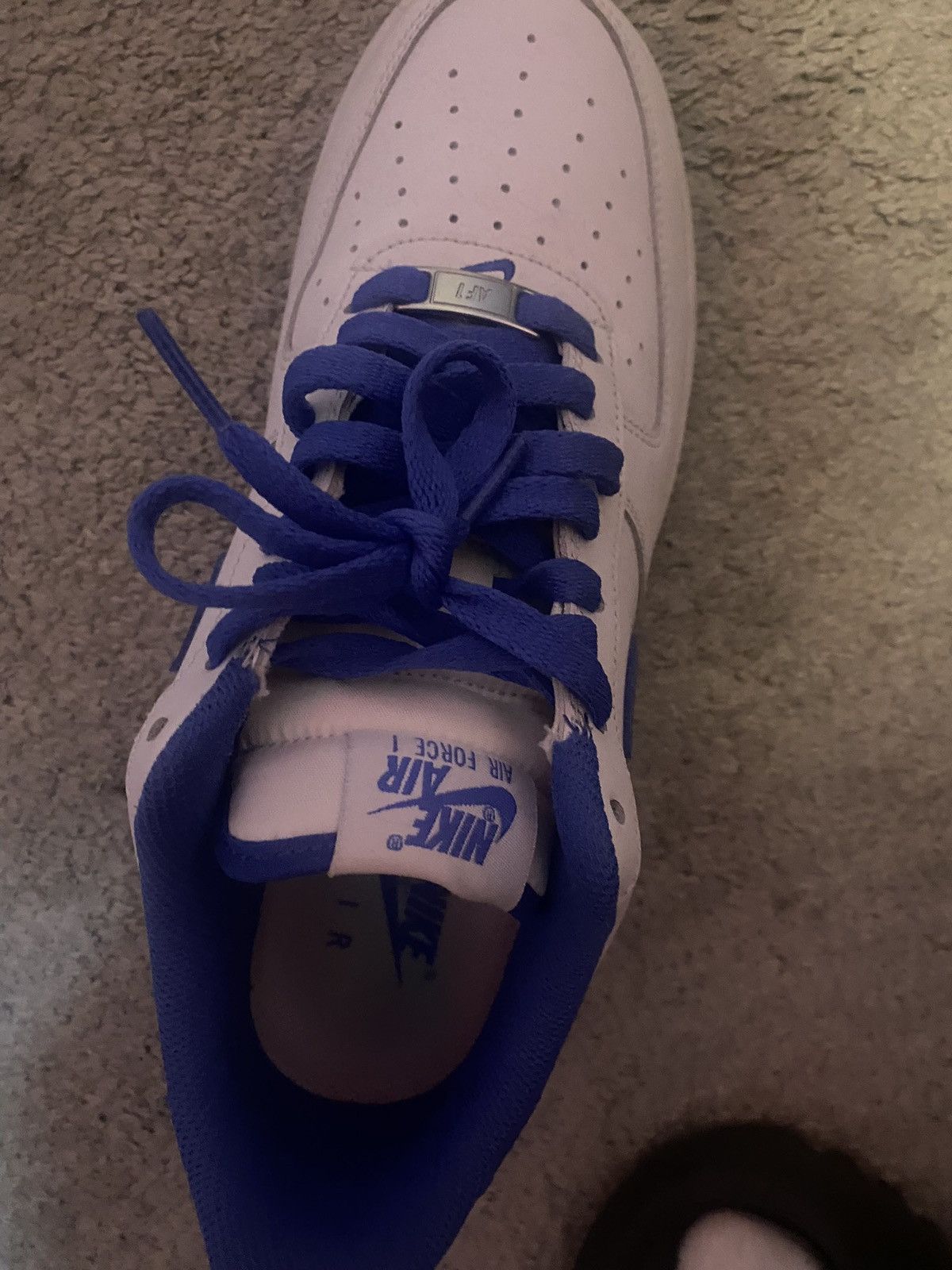 Nike Nike air force 1 (white + blue colorway) Size US 8.5 / EU 41-42 - 6 Thumbnail