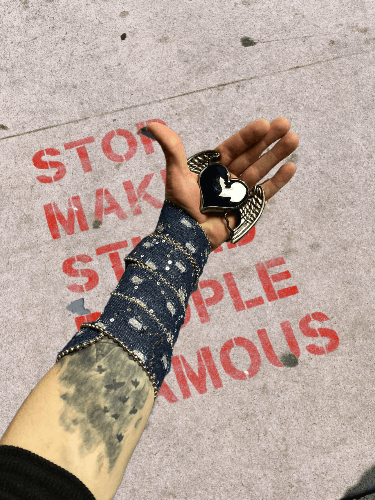 Japanese Brand × Vintage Vintage leather rhinestones belts BB Simon style punk y2k Size ONE SIZE - 1 Thumbnail