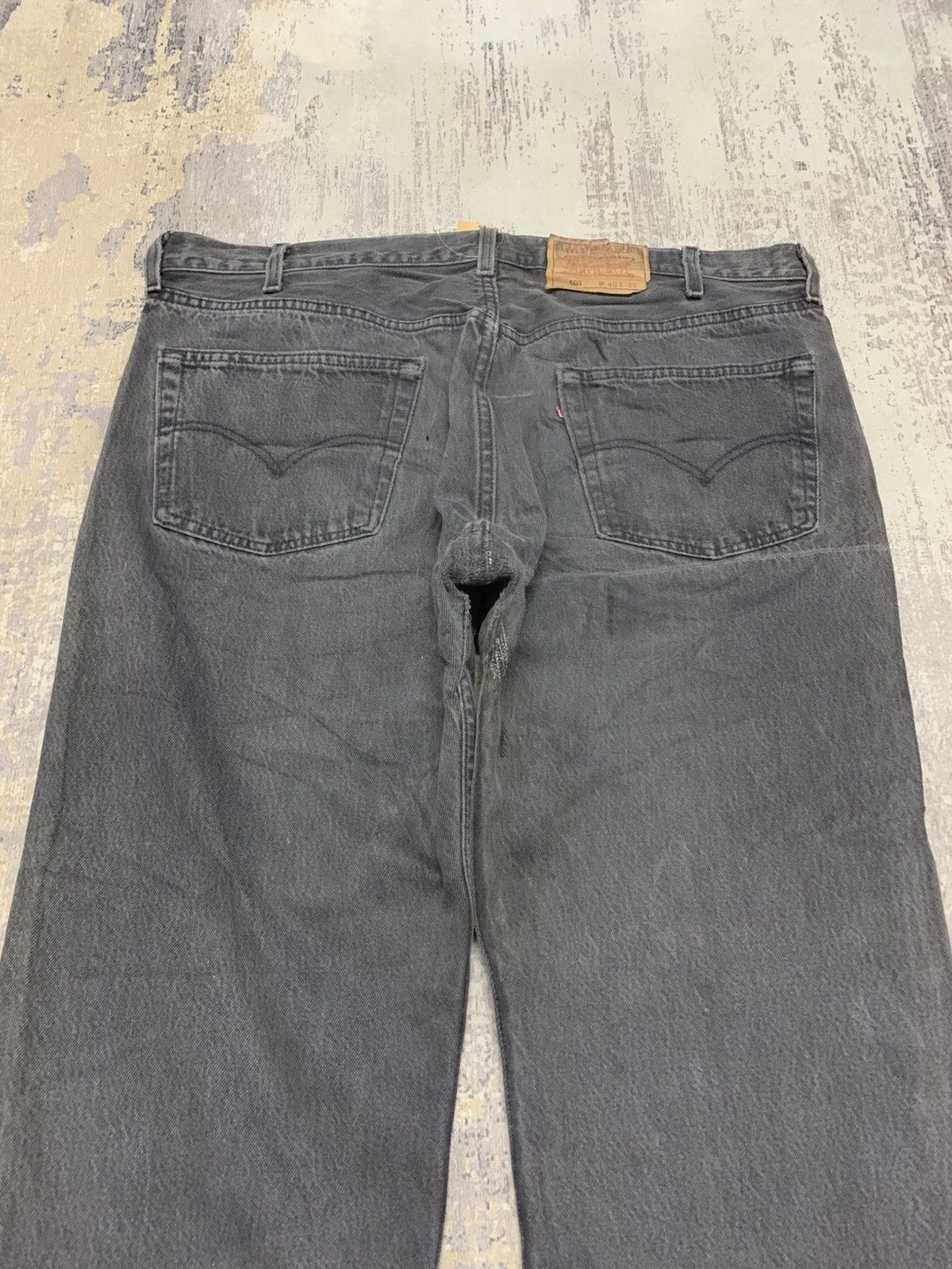 Levi's Size 30x35 Vintage 90s Levis 501 Faded Black USA Size US 39 - 8 Thumbnail