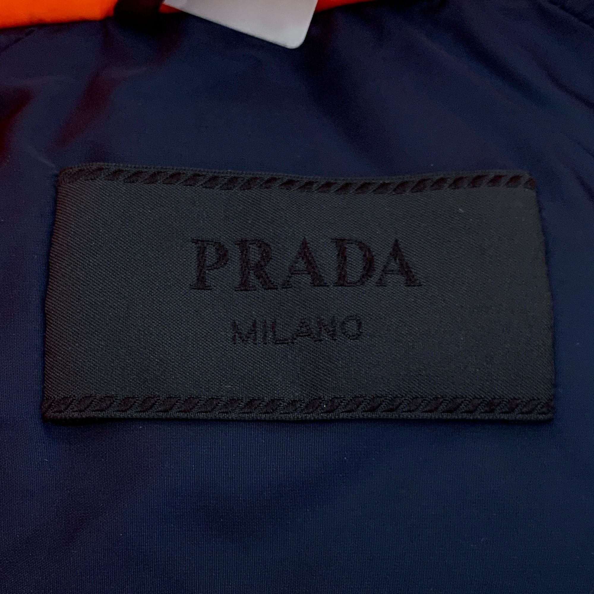 Prada [Prada] Orange High-Gloss Triangle Logo Padded Coat 54 XL Size XL / US 12-14 / IT 48-50 - 5 Thumbnail