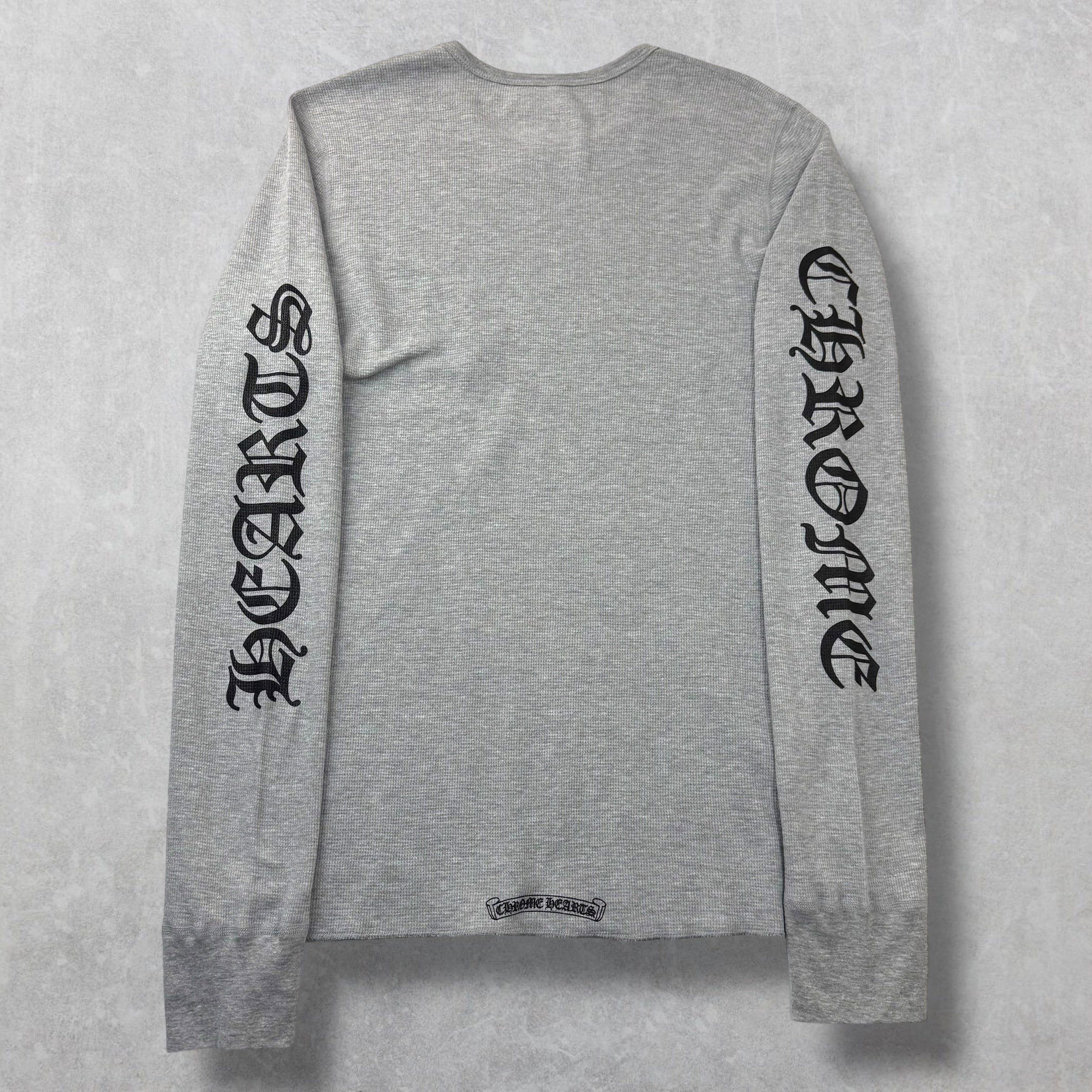 Chrome Hearts Chrome Hearts Scroll Logo Grey Thermal L/S Tee XL Size US XL / EU 56 / 4 - 2 Thumbnail