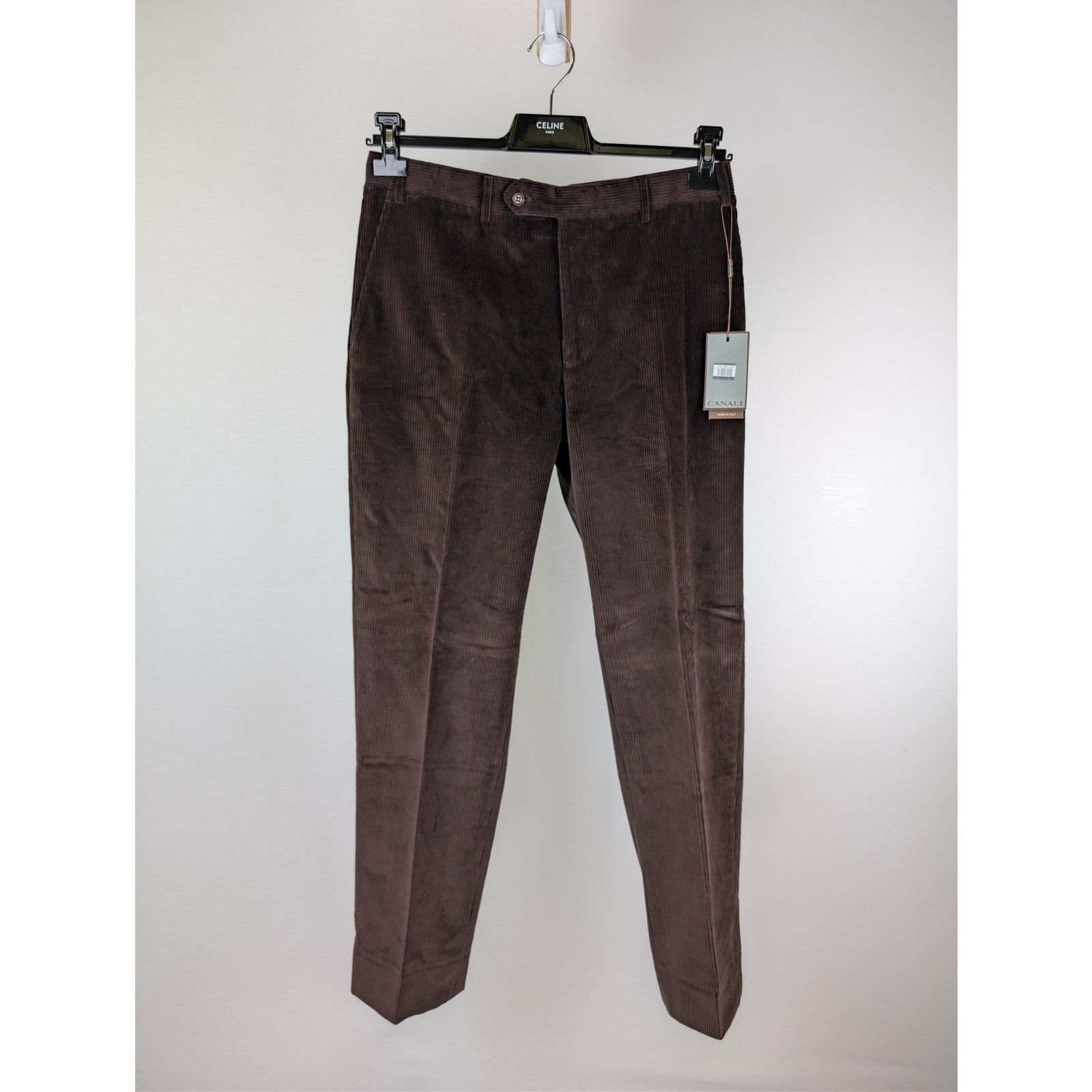 Canali o1rshd1 CC20 Corduroy Stretch Cotton Pants in Chocolate Size US 32 / EU 48 - 9 Thumbnail