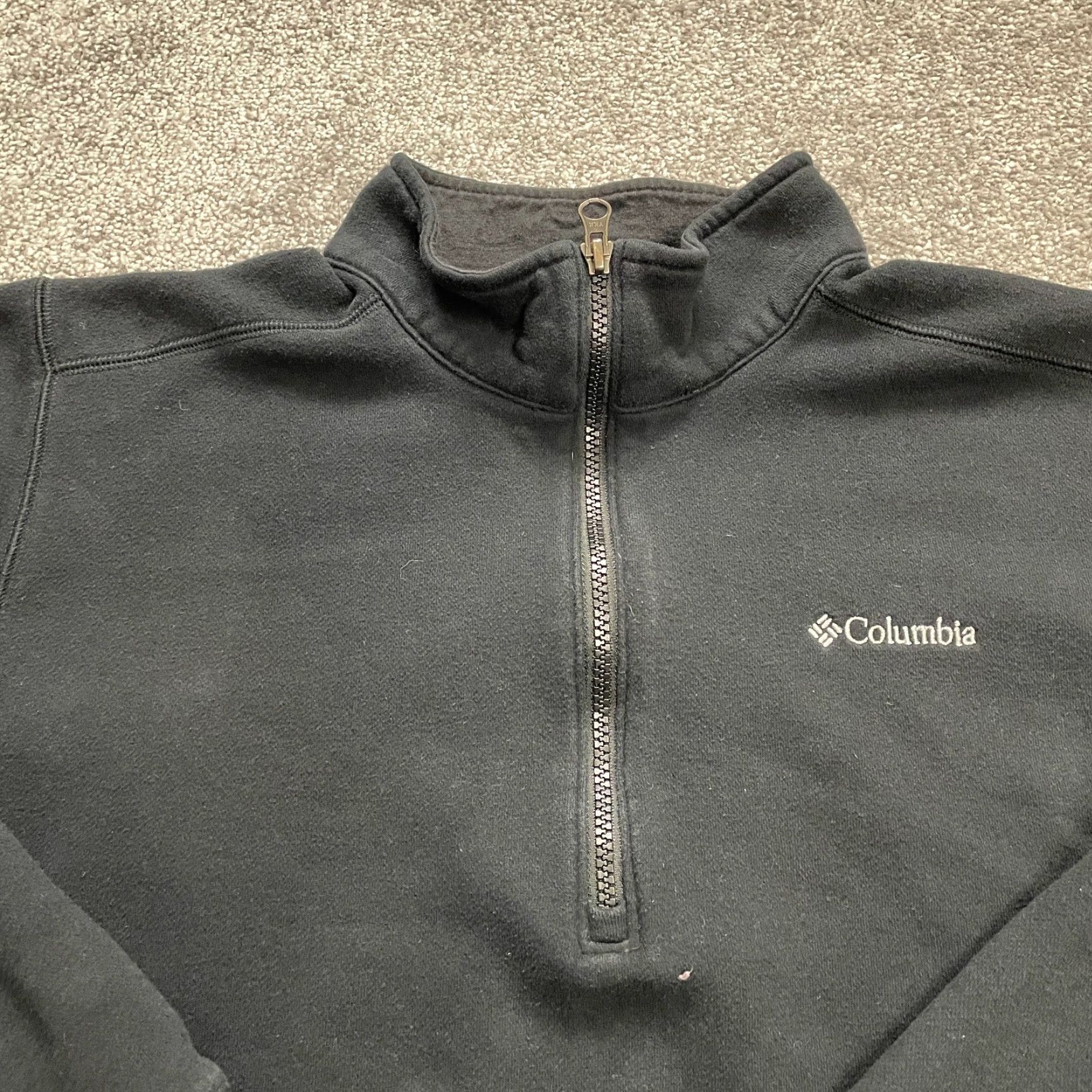 Vintage Columbia Jacket Womens Large Black 1/4 Zip High Neck Fleece Outdoor Pullover Size L / US 10 / IT 46 - 4 Thumbnail
