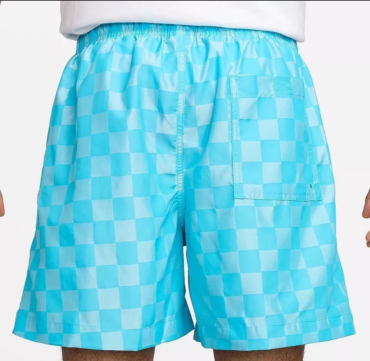 Nike Nike Men's Checkers Club Flow Short, Woven Bright Blue, Size US 32 / EU 48 - 2 Thumbnail