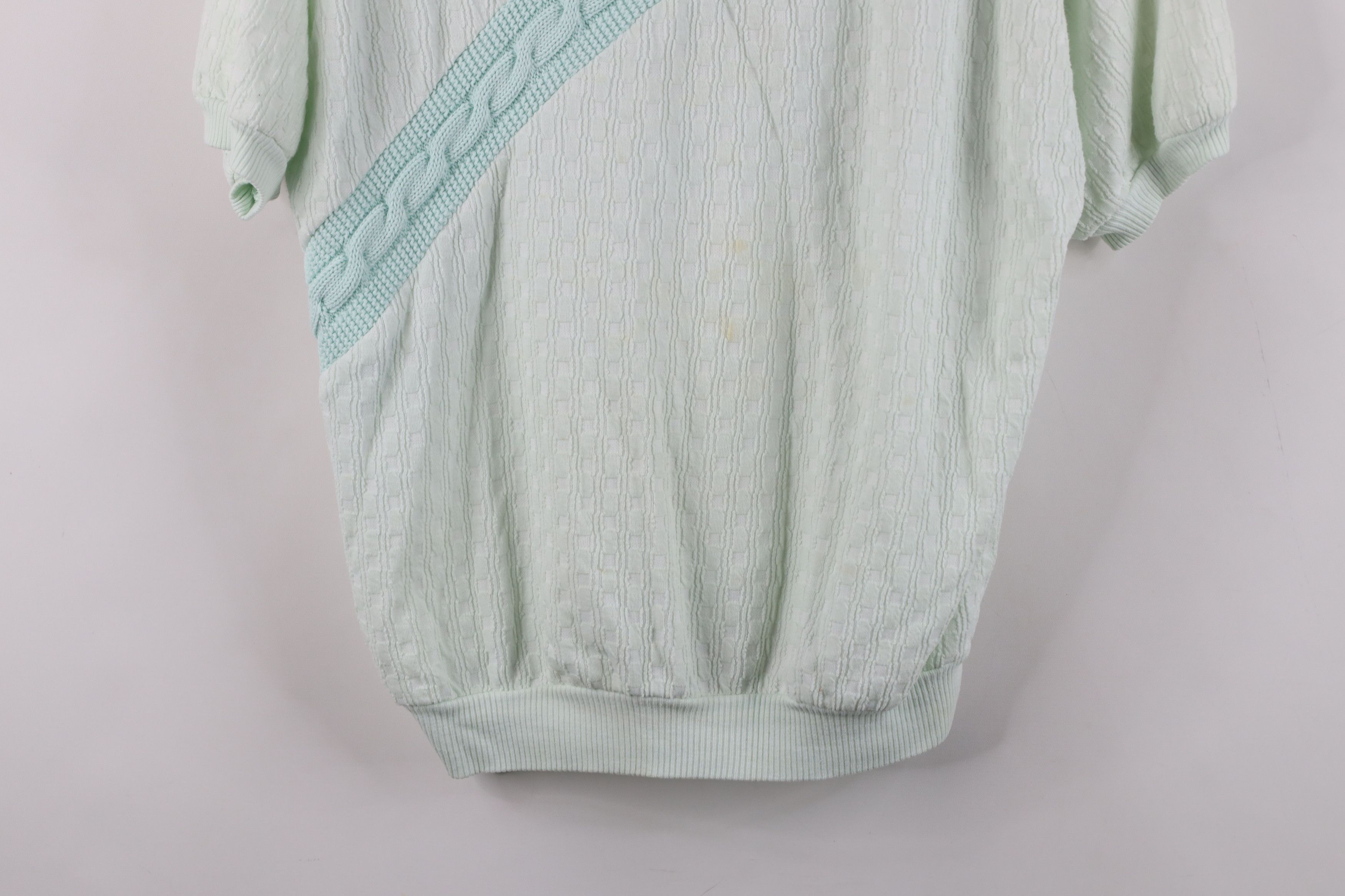 Vintage Vintage 90s Streetwear Knit Short Sleeve Sweatshirt USA Size S / US 4 / IT 40 - 3 Thumbnail