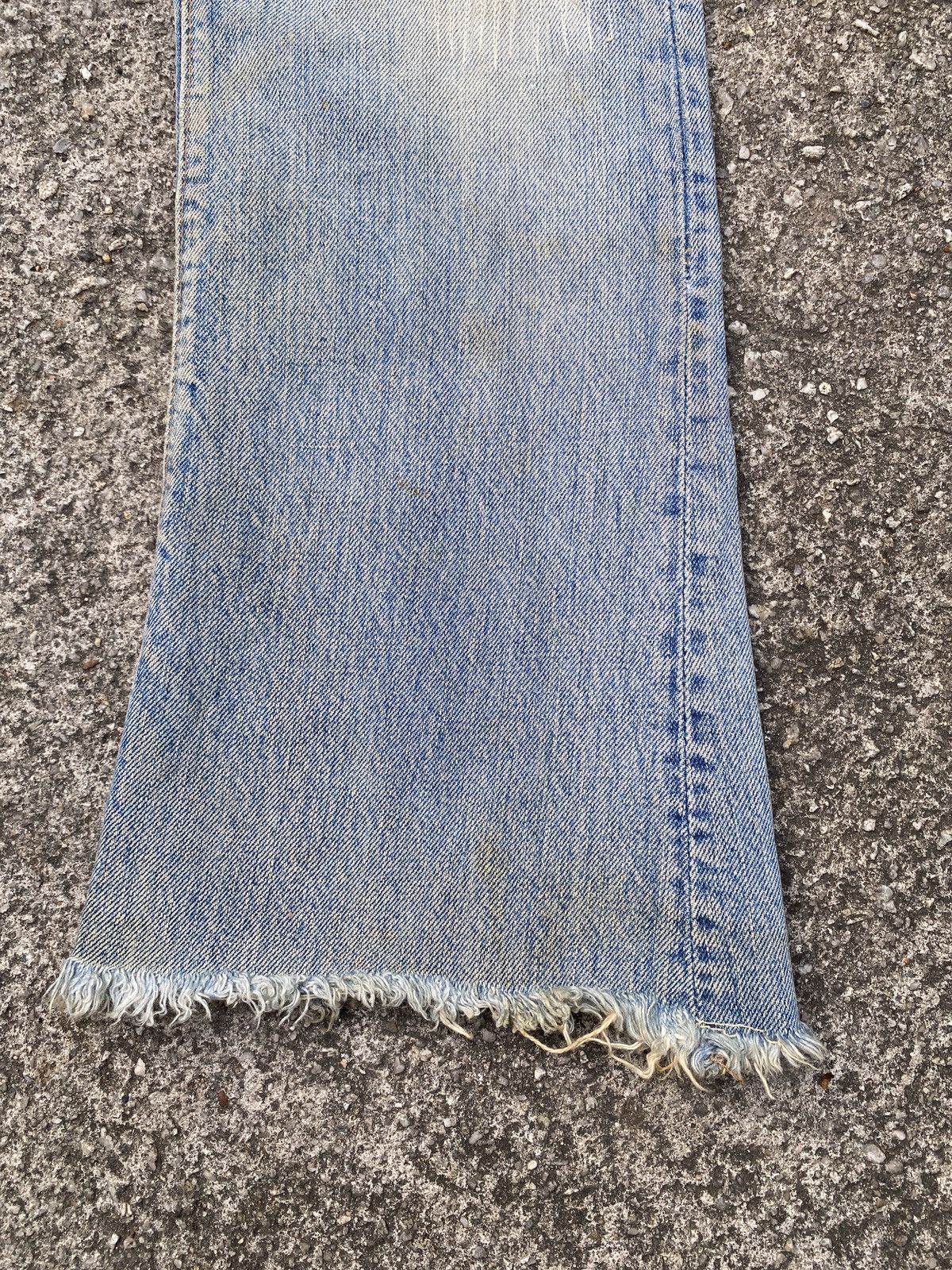 Vintage 60s Levis Orange Tab Capital E Distressed Flare Denim Size US 28 / EU 44 - 7 Thumbnail