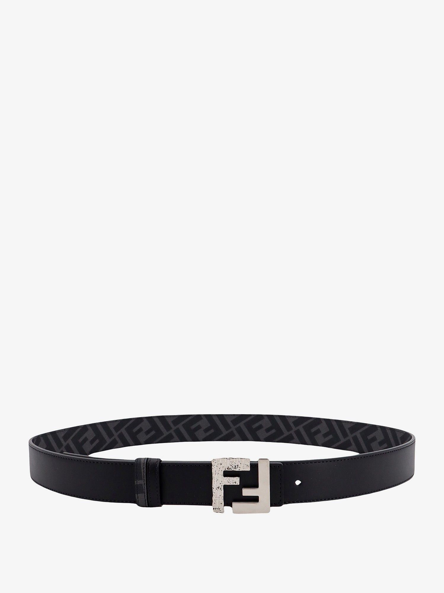 image of Fendi Ff Squared Man Black Belts, Men's