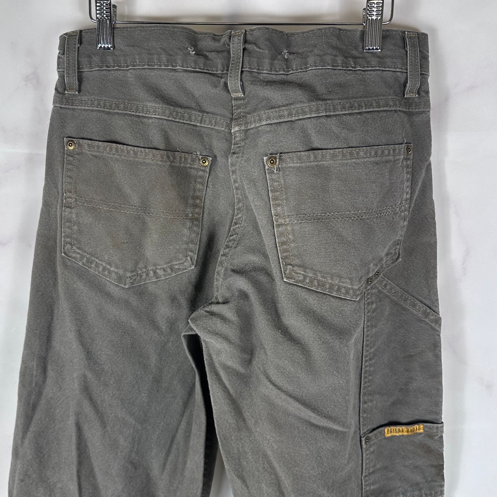 Vintage Prison Blue Grey Double Knee Work Pants Size US 31 - 6 Thumbnail