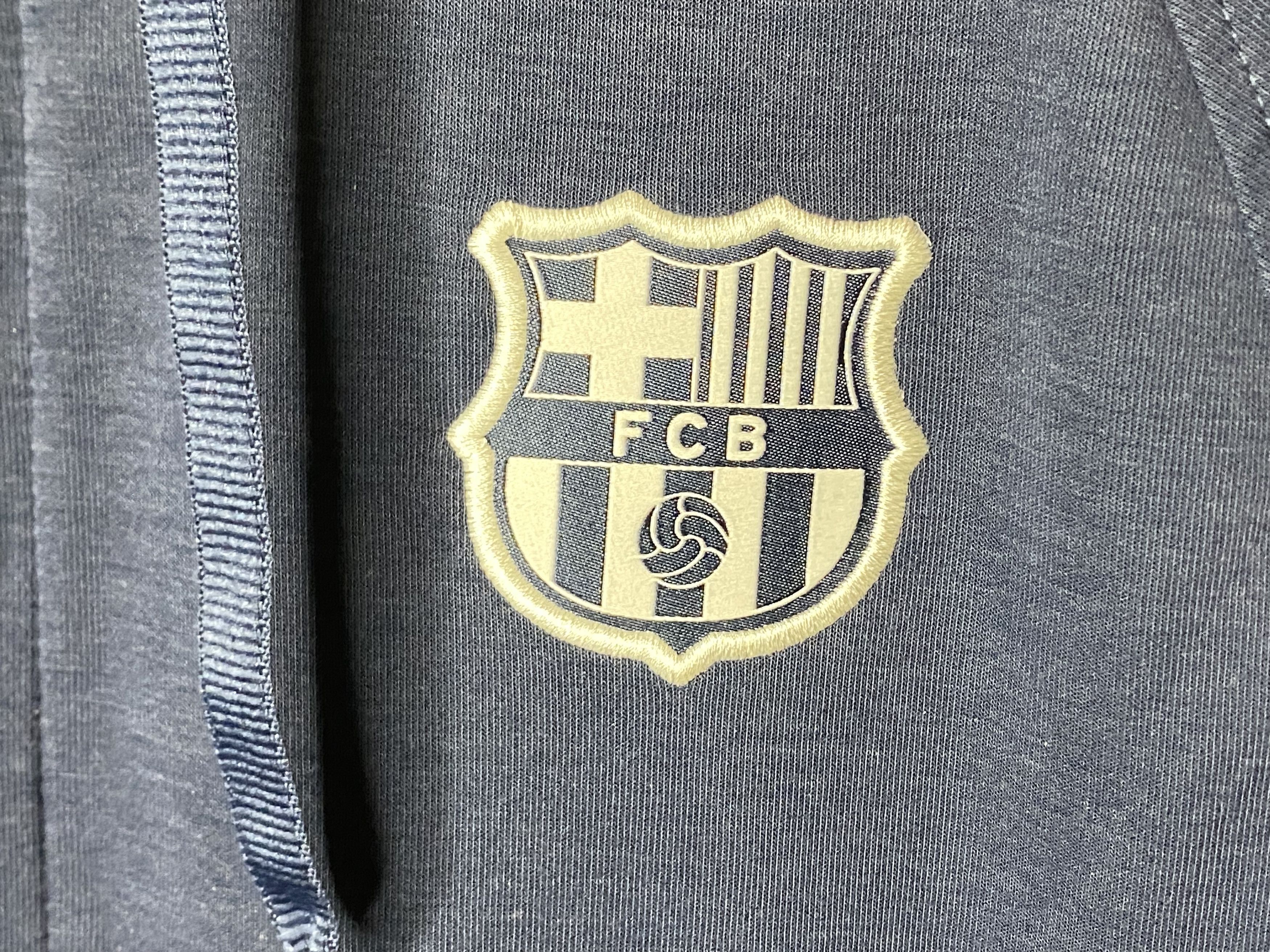 Nike FCB BARCELONA TRAVEL FLC HOODIE 1/2 ZIP NAVY BLUE SWEATSHIRT Size US S / EU 44-46 / 1 - 4 Thumbnail