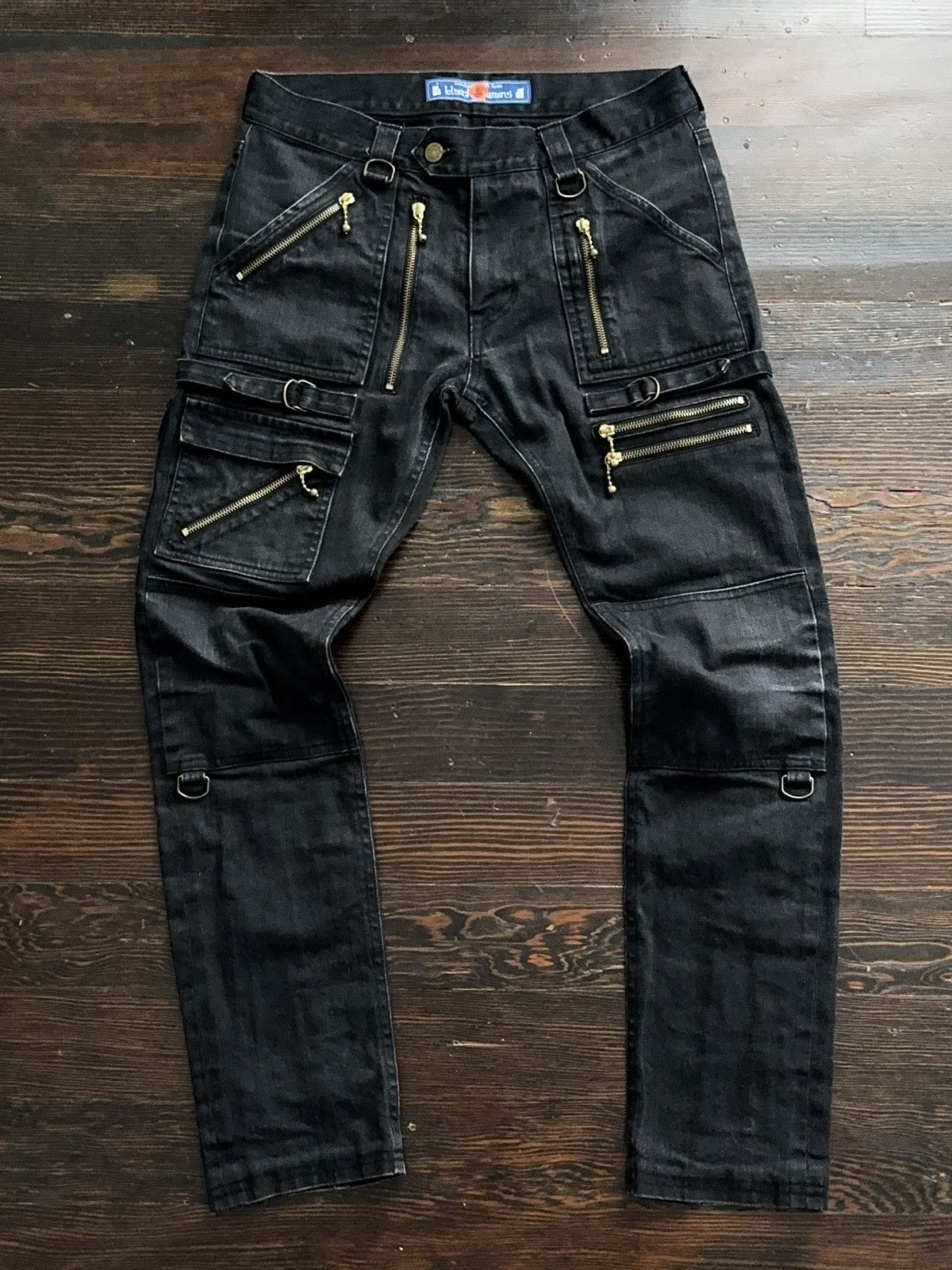 Blackmeans AW14 Blackmeans Patchwork Leather Runway Stitch Pants