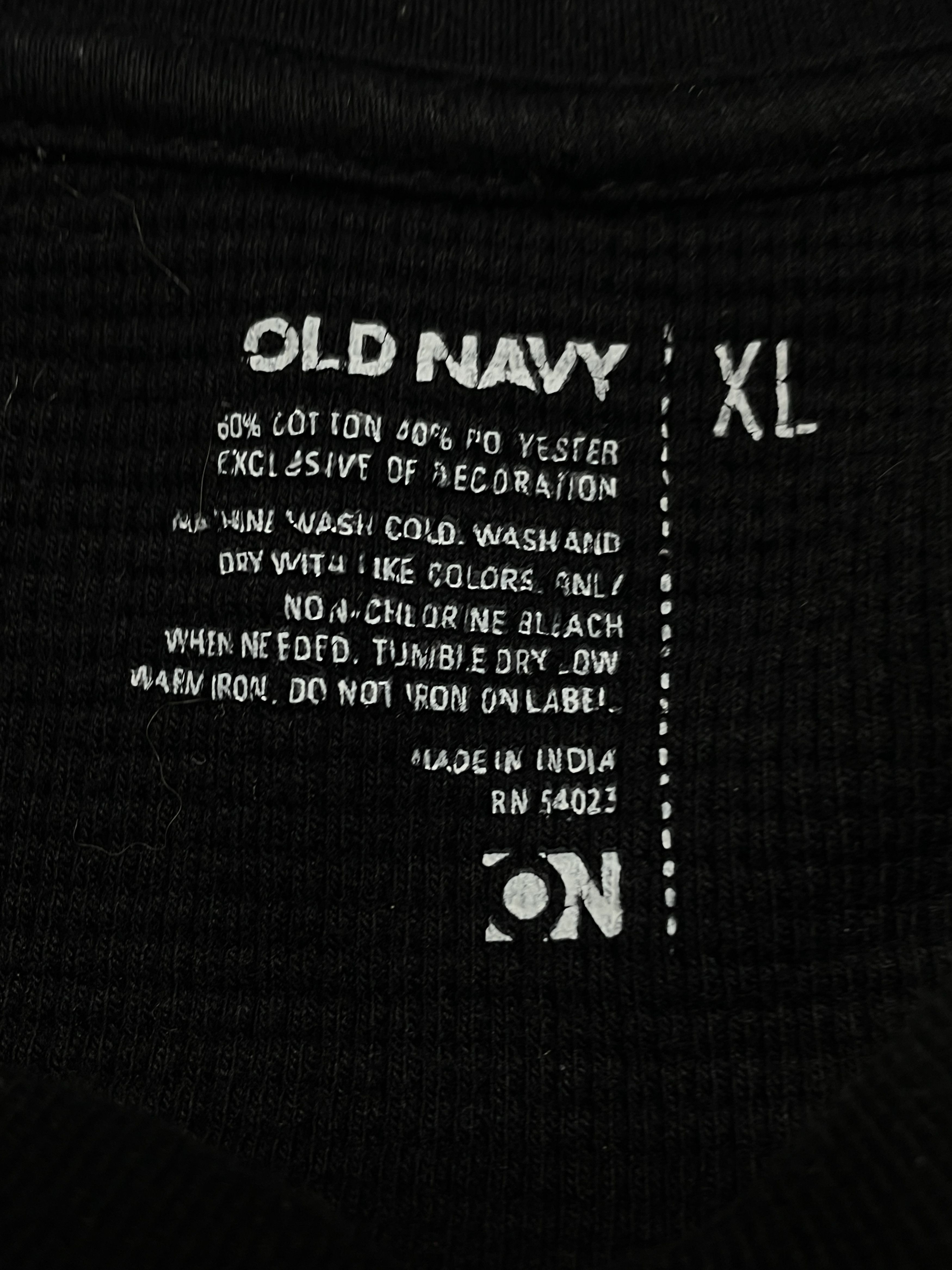 Old Navy RARE Old Navy Black Spellout Sweatshirt Crewneck Size US XL / EU 56 / 4 - 5 Thumbnail
