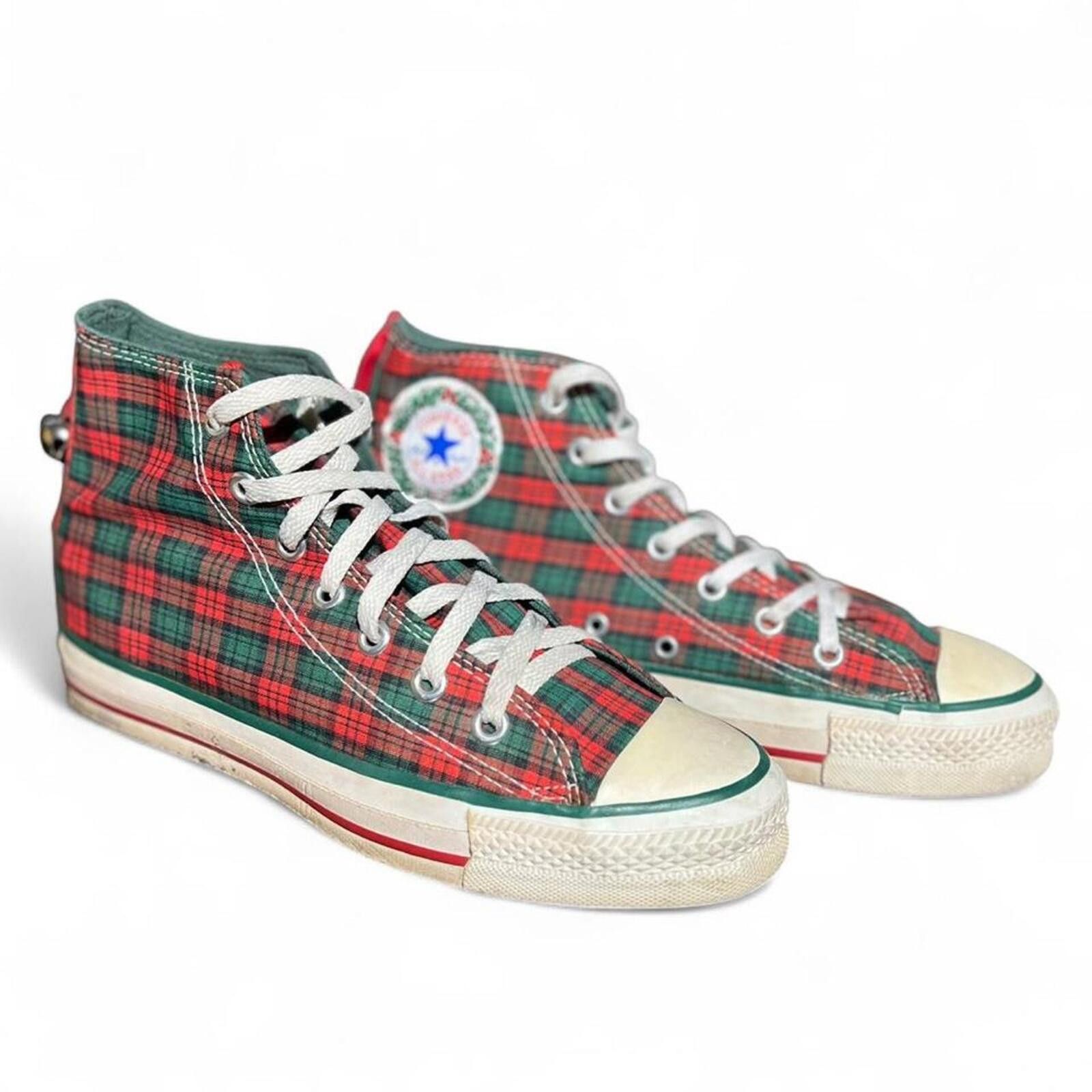 Converse VTG Converse All-Star Chuck Taylor Hi Christmas Plaid USA Size US 6 / EU 39 - 1 Thumbnail