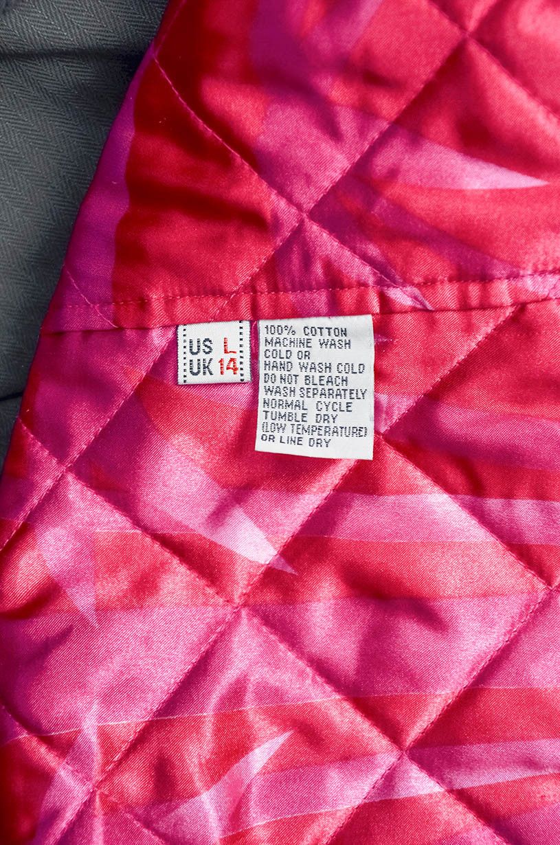 Evisu EVISU Donna Grey Herringbone Parka Faux Fur Hood - Size L Size L / US 10 / IT 46 - 10 Thumbnail