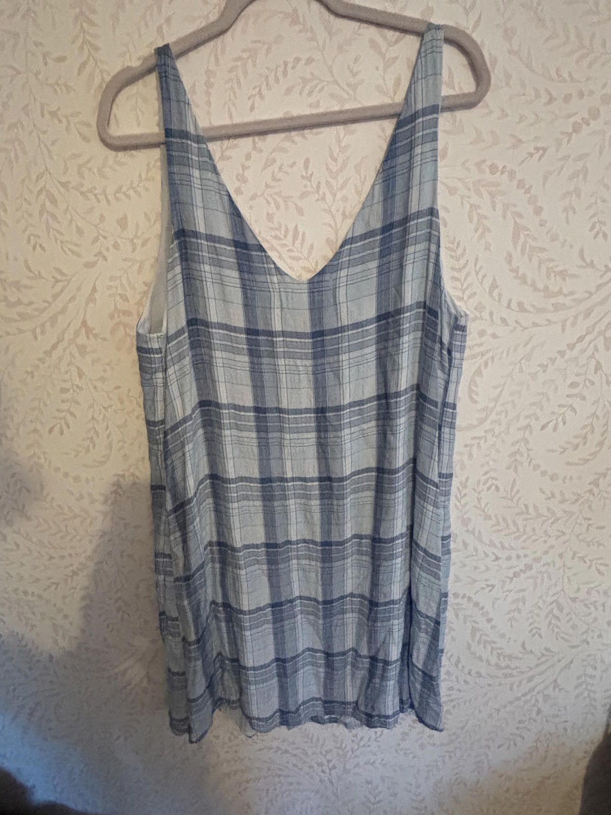 Other NWT cloth & stone Women's Blue Plaid Casual Dress Size XL Size XL / US 12-14 / IT 48-50 - 5 Thumbnail