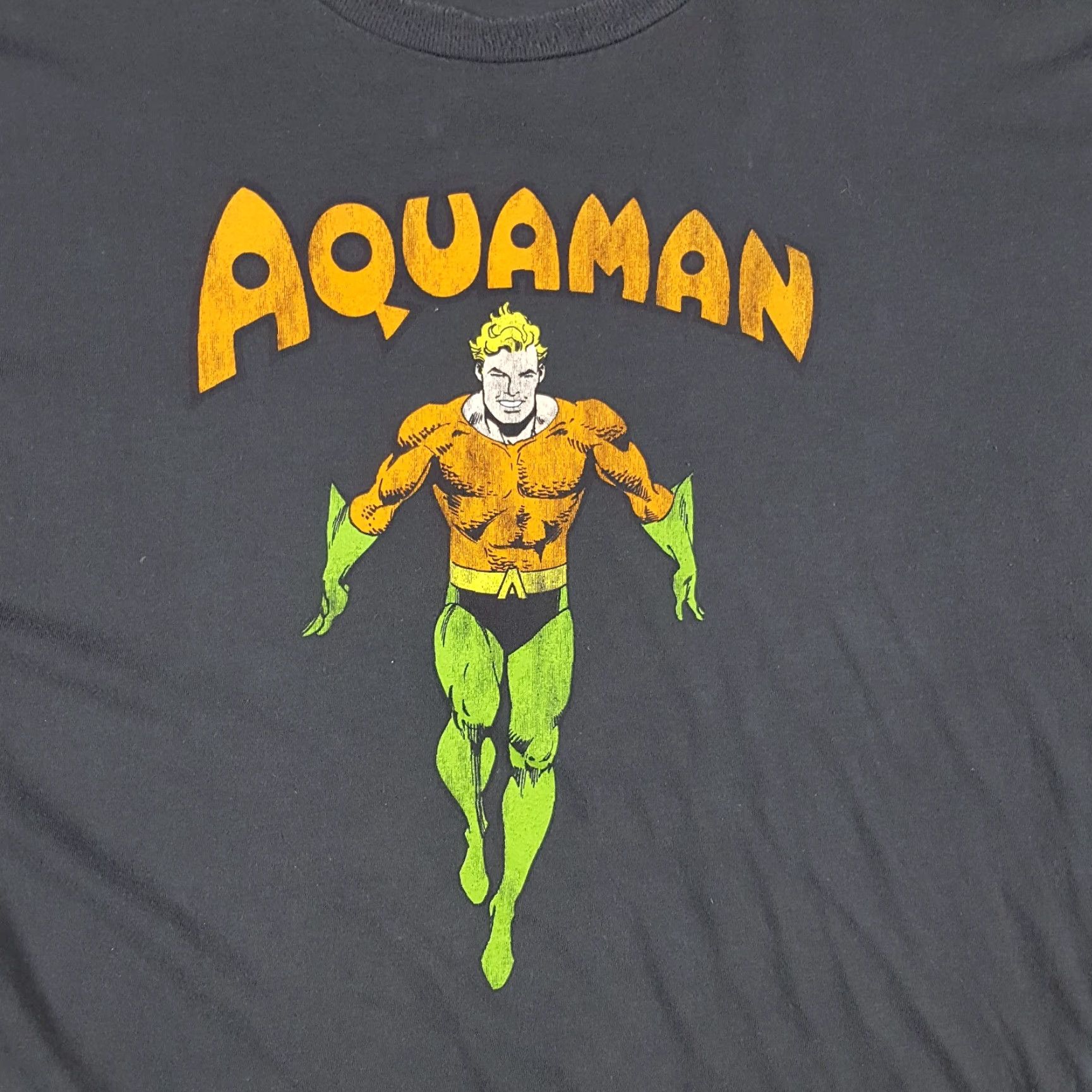 Etro VINTAGE DC Comics Aquaman T-Shirt Men Large Gray Retro Cartoon 90s 00s Y2K Size US L / EU 52-54 / 3 - 3 Thumbnail