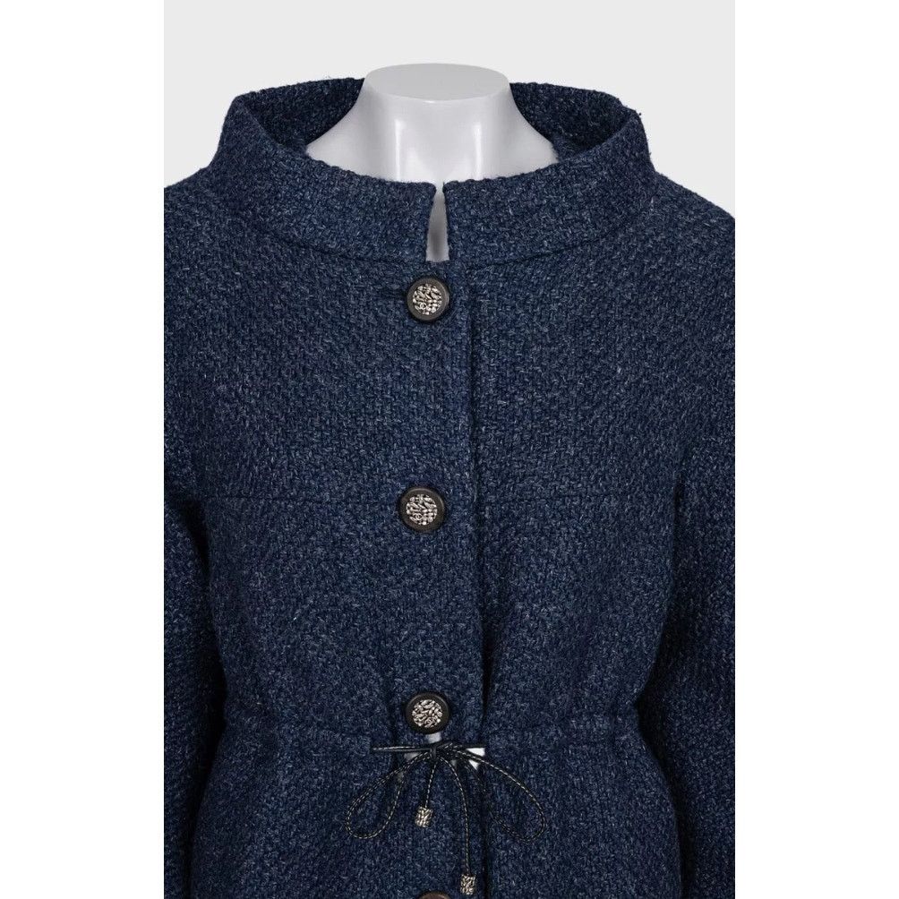 Chanel Chanel Blue Wool Fall 2012 Collection Coat SzFR40 Size M / US 6-8 / IT 42-44 - 3 Thumbnail