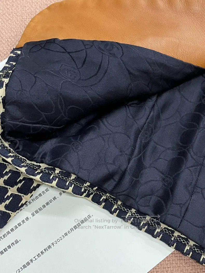 Chanel Chanel Black check brown lapel colour zipper jacket Size XS / US 0-2 / IT 36-38 - 7 Thumbnail
