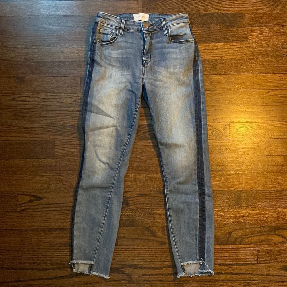 Other Parker Smith 28 Skinny Distressed Cropped Ankle Side Stripe Size 30" / US 8 / IT 44 - 1 Thumbnail