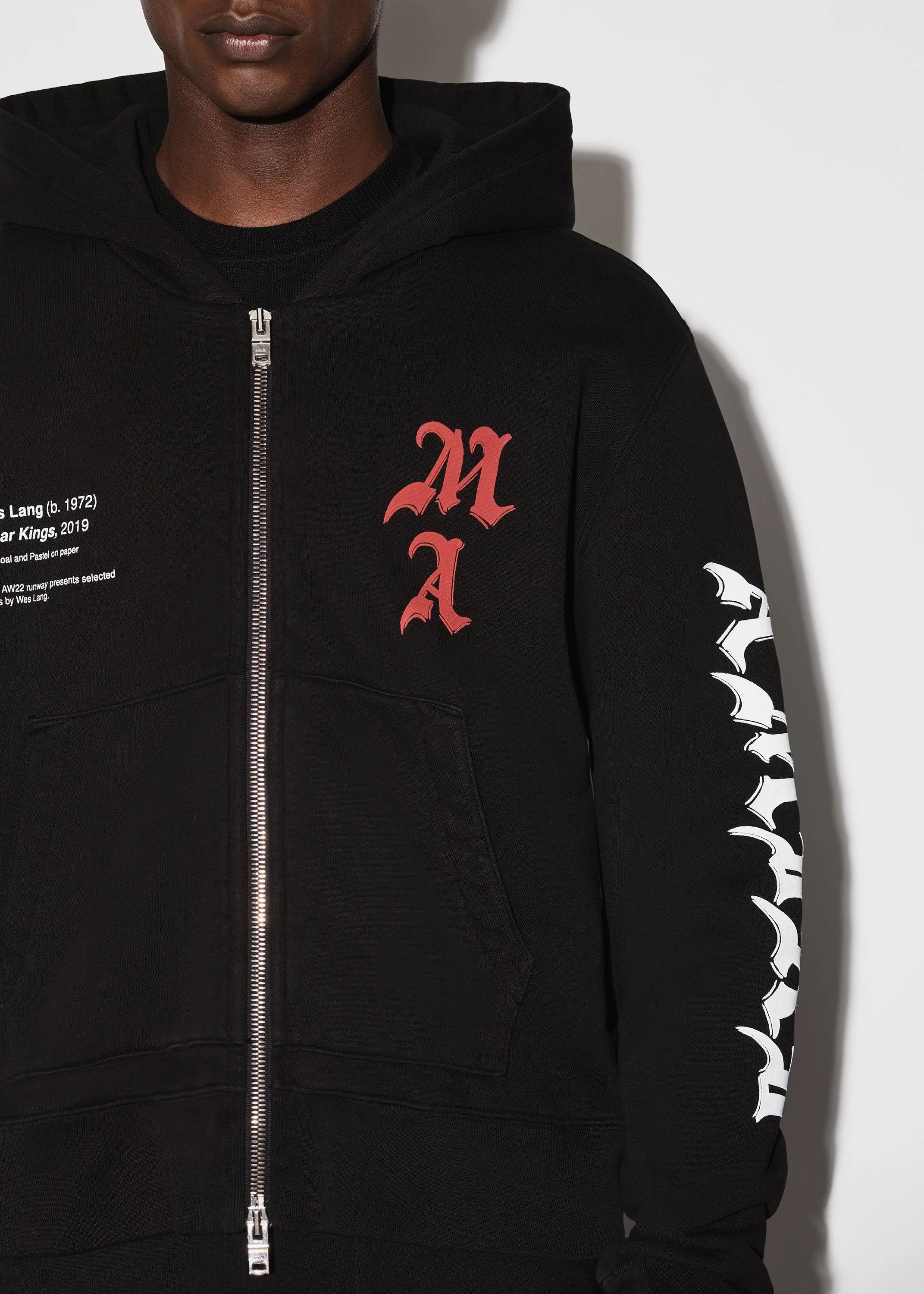 Amiri o1w1db11224 Wes Lang Solar Kings Hoodie in Black Size US S / EU 44-46 / 1 - 4 Thumbnail