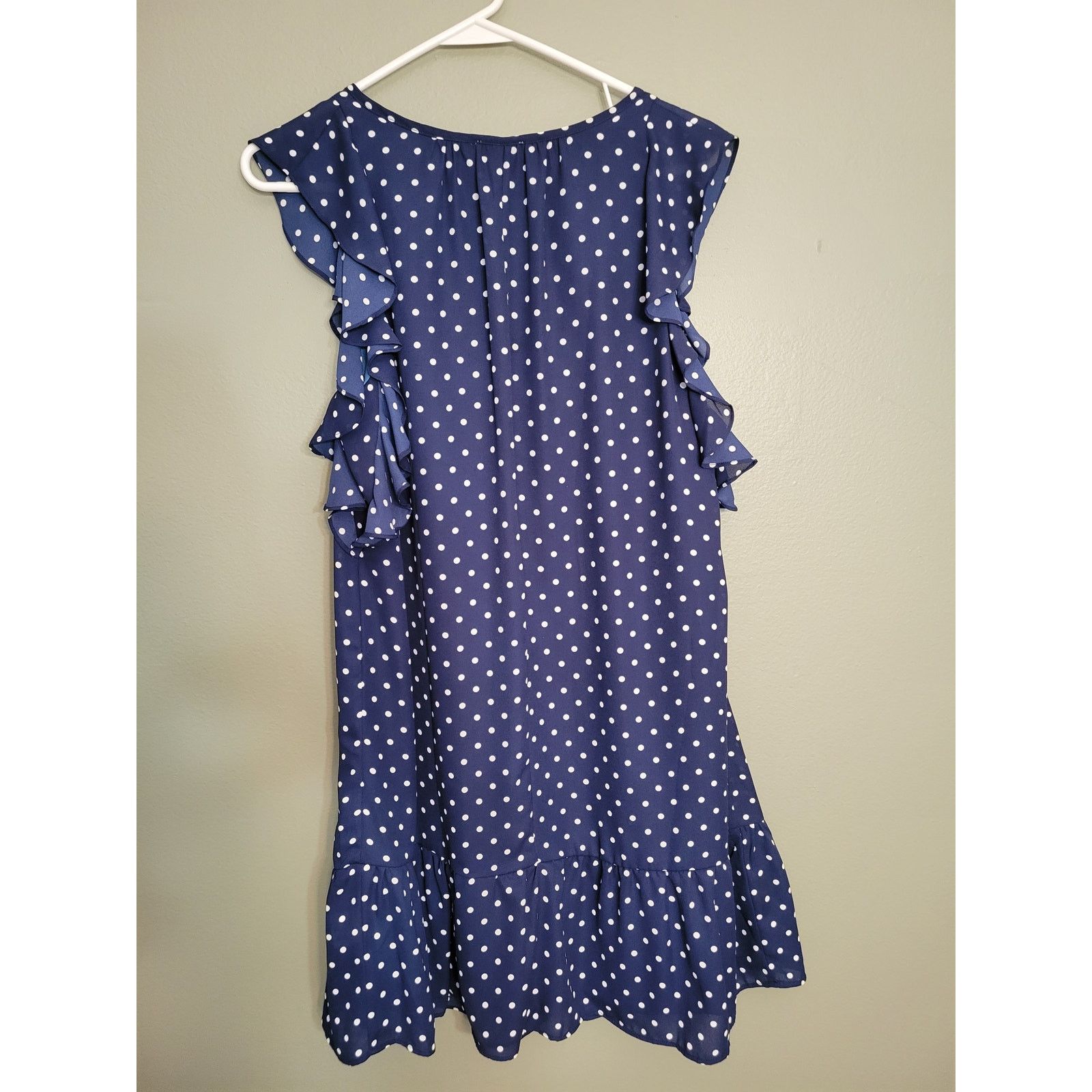 J.Crew Women's J. Crew Polka Dot Lined Flutter Dress-Medium Size M / US 6-8 / IT 42-44 - 2 Thumbnail