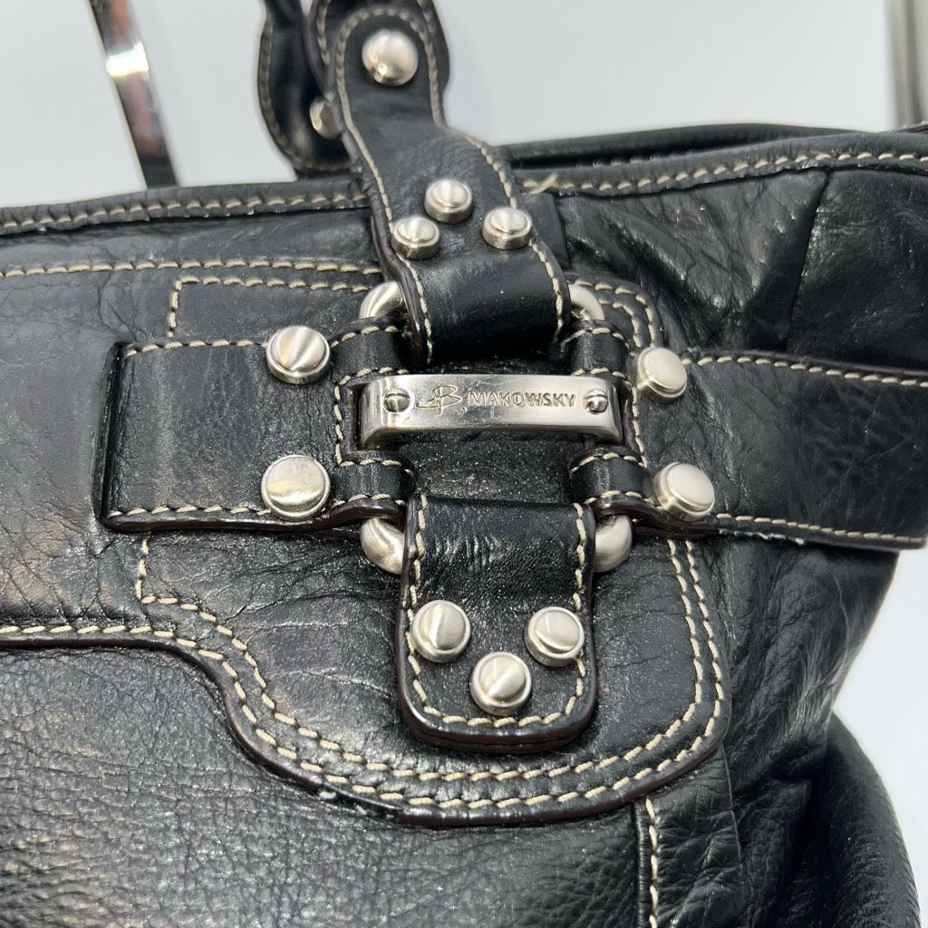 Other B. Makowski Soft Leather Bag with Harness Buckle and Studs. *SEE PICS AND DESCRIPTION Size ONE SIZE - 7 Thumbnail