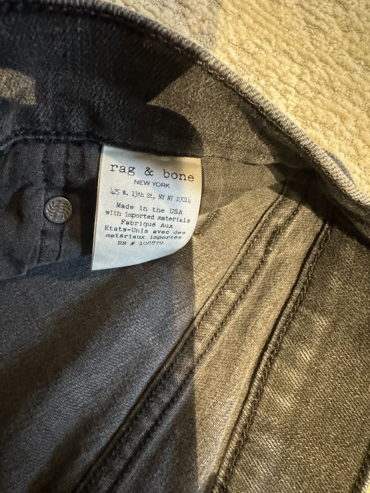 Rag & Bone Fit 1 Black Rag & Bone Jeans Size US 32 / EU 48 - 5 Thumbnail