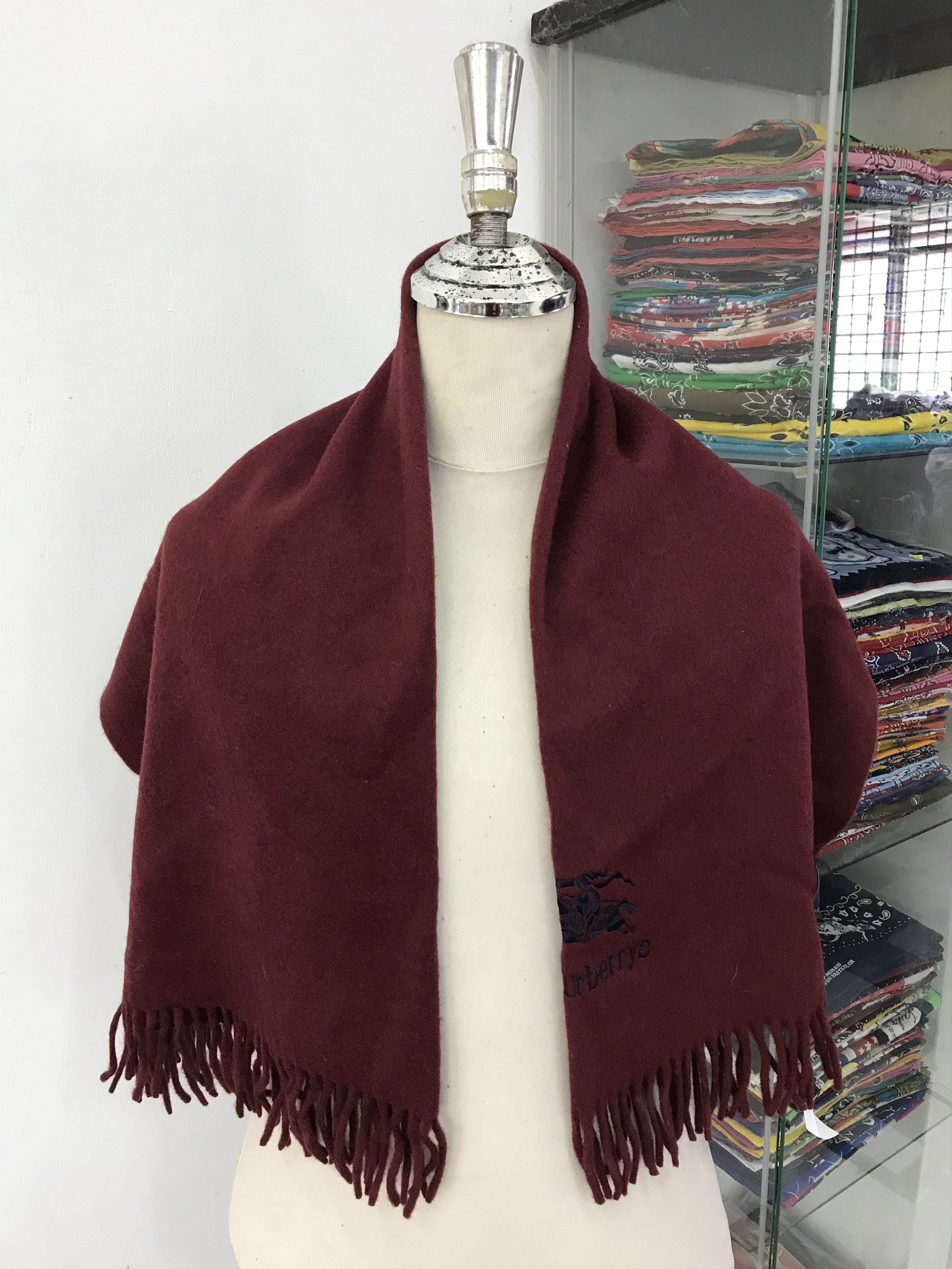 Burberry × Vintage Burberry Scarf / Muffler / Neckwear - WW1164 Size ONE SIZE - 1 Thumbnail