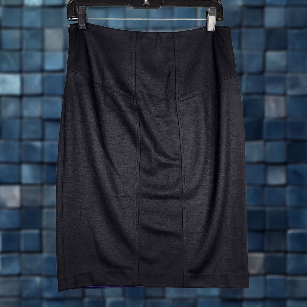 Diane von Furstenberg Diane von Furstenberg Skirt Black Wool Pencil Size 10 Women's Knee Length Vintage No Size 32" / US 10 / IT 46 - 1 Thumbnail