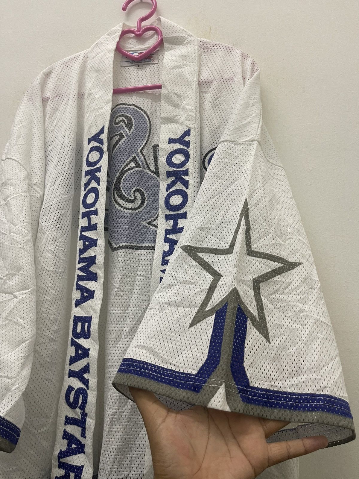Japanese Brand Rare Vintage YOKOHAMA BAYSTARS Spell Out Big Logo Kimono Size US XL / EU 56 / 4 - 6 Thumbnail